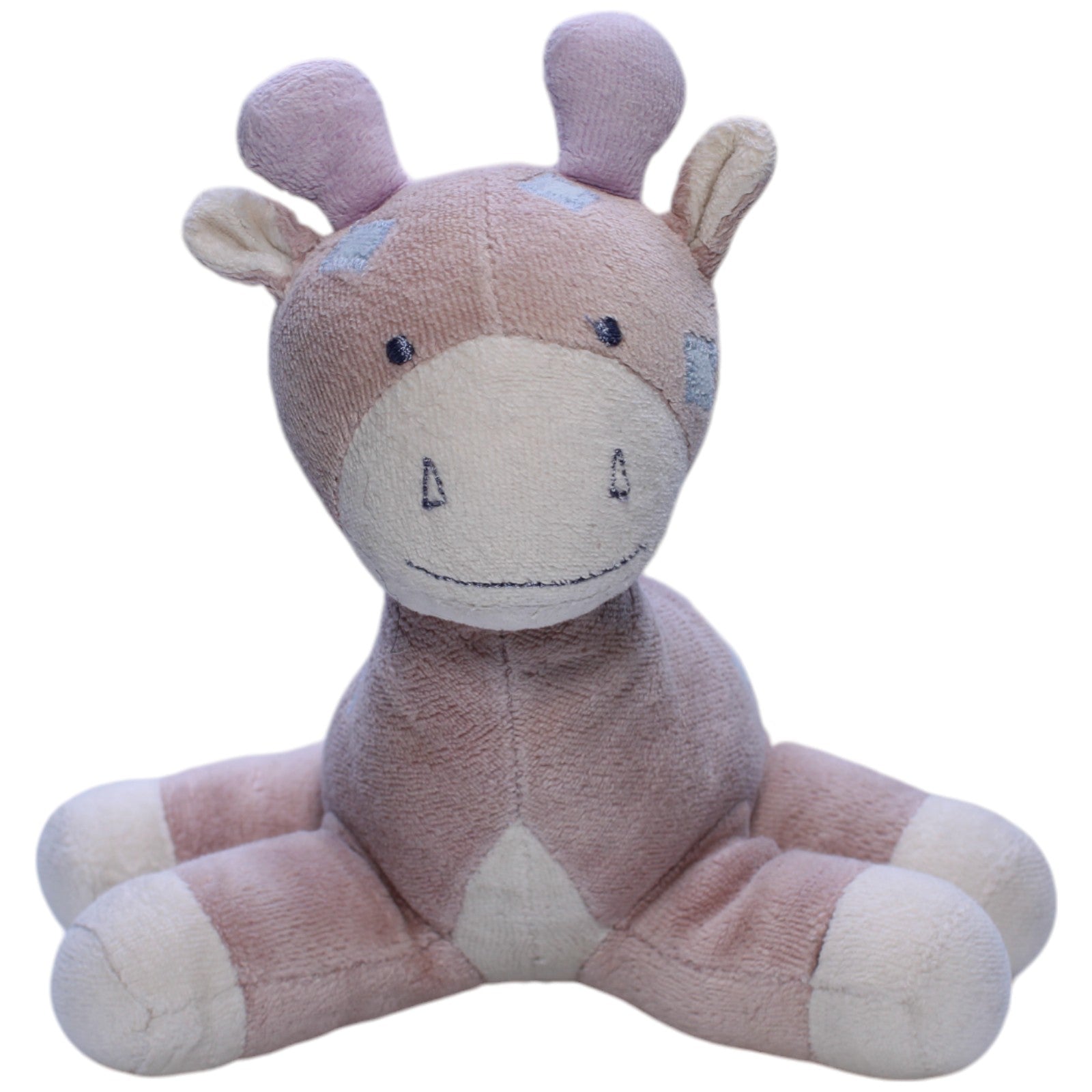 1239626 Fehn Baby Giraffe mit Rassel, hellbraun Kuscheltier Kumpel Leo Gebraucht