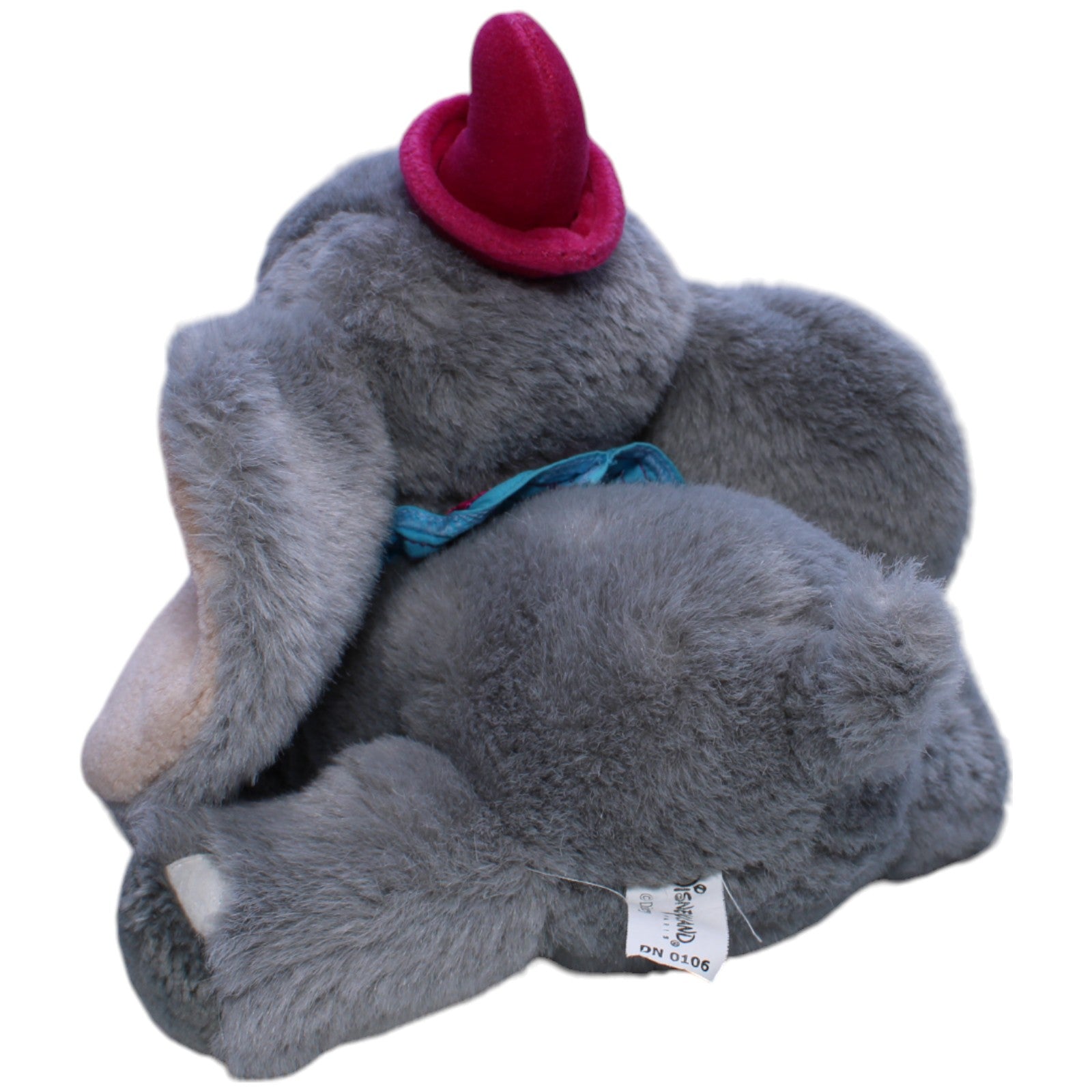 1239645 Disney Disneyland Paris, Elefantenbaby Dumbo mit Feder Kuscheltier Kumpel Leo Disney Gebraucht