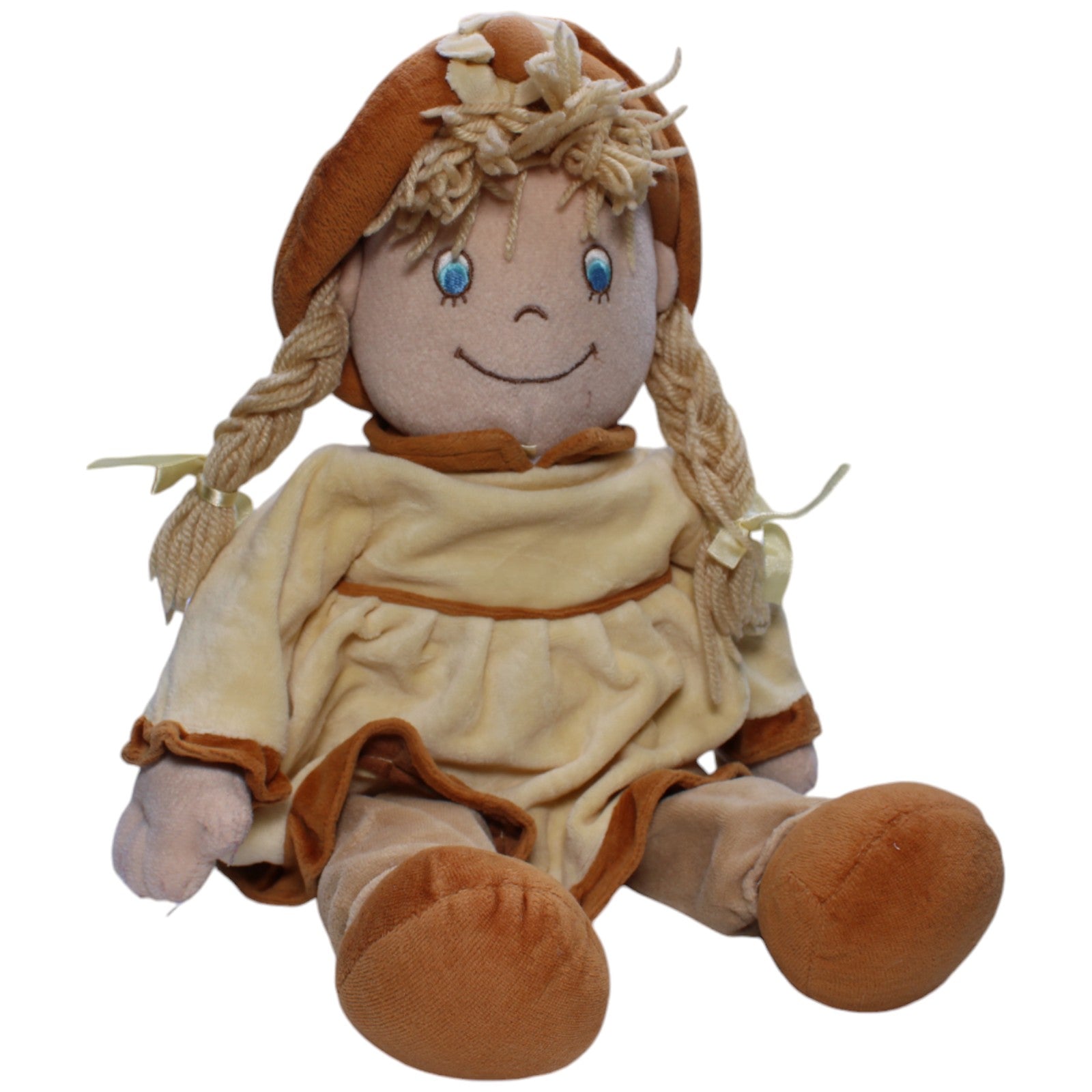 1239647 Aurora XL Ragdoll Puppe, braun - gelb Puppe Kumpel Leo Gebraucht