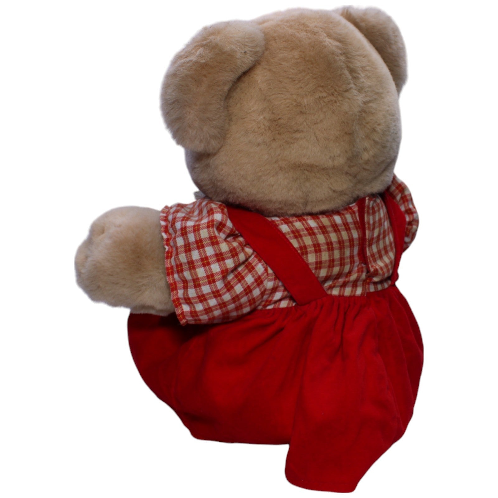 1239655 WIMA XL Bärin in rotem Kleid Kuscheltier Kumpel Leo Bär Gebraucht Teddy