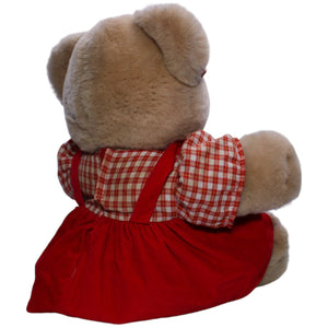 1239655 WIMA XL Bärin in rotem Kleid Kuscheltier Kumpel Leo Bär Gebraucht Teddy