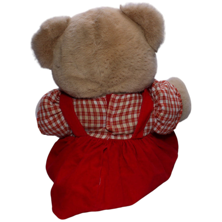 1239655 WIMA XL Bärin in rotem Kleid Kuscheltier Kumpel Leo Bär Gebraucht Teddy