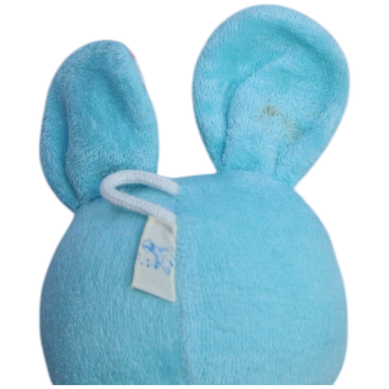 1239670 Sterntaler Blauer Hase mit Rassel Kuscheltier Kumpel Leo Gebraucht Vintage