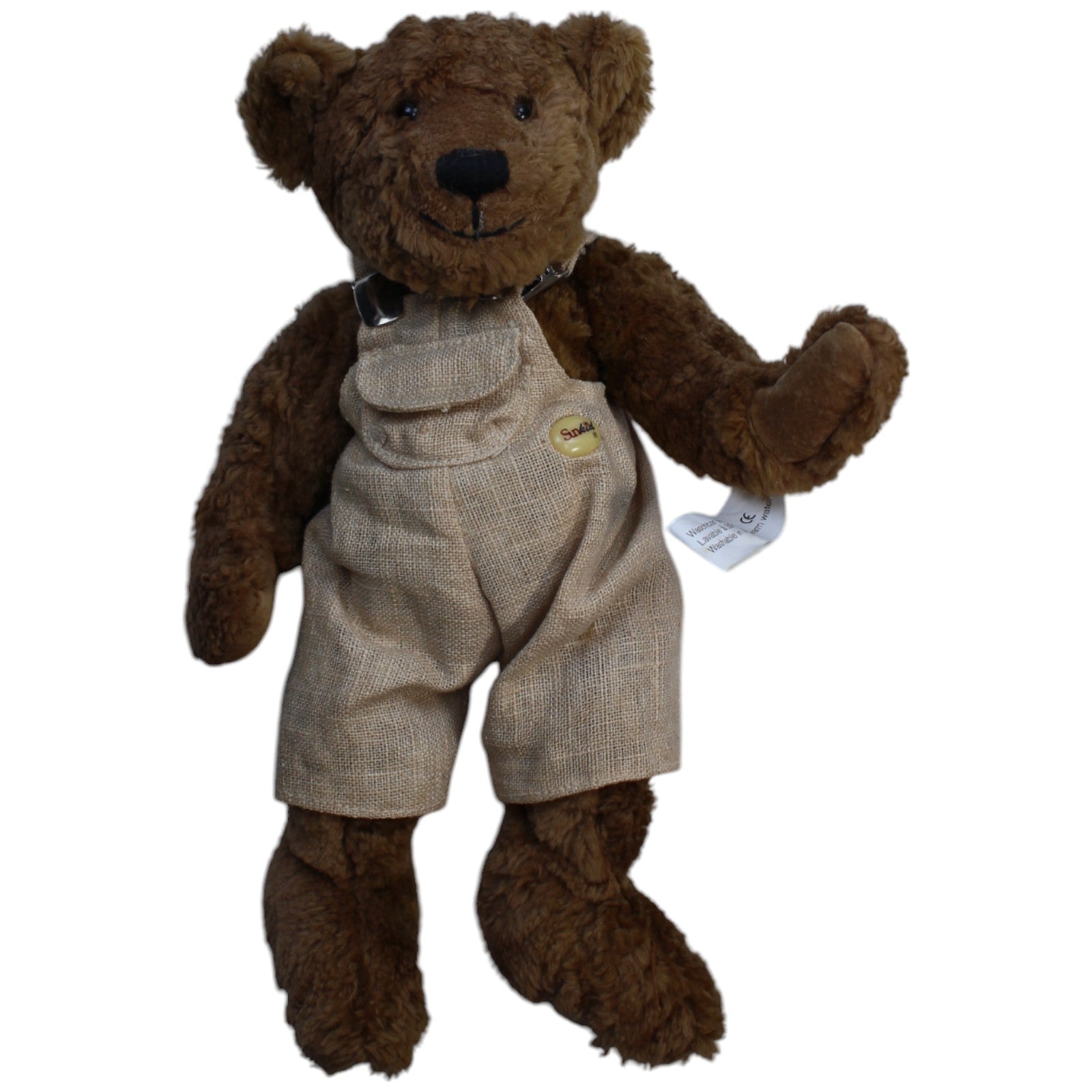 1239674 Sunkid Teddybär mit Gelenken in Latzhose Kuscheltier Kumpel Leo Bär Gebraucht Teddy