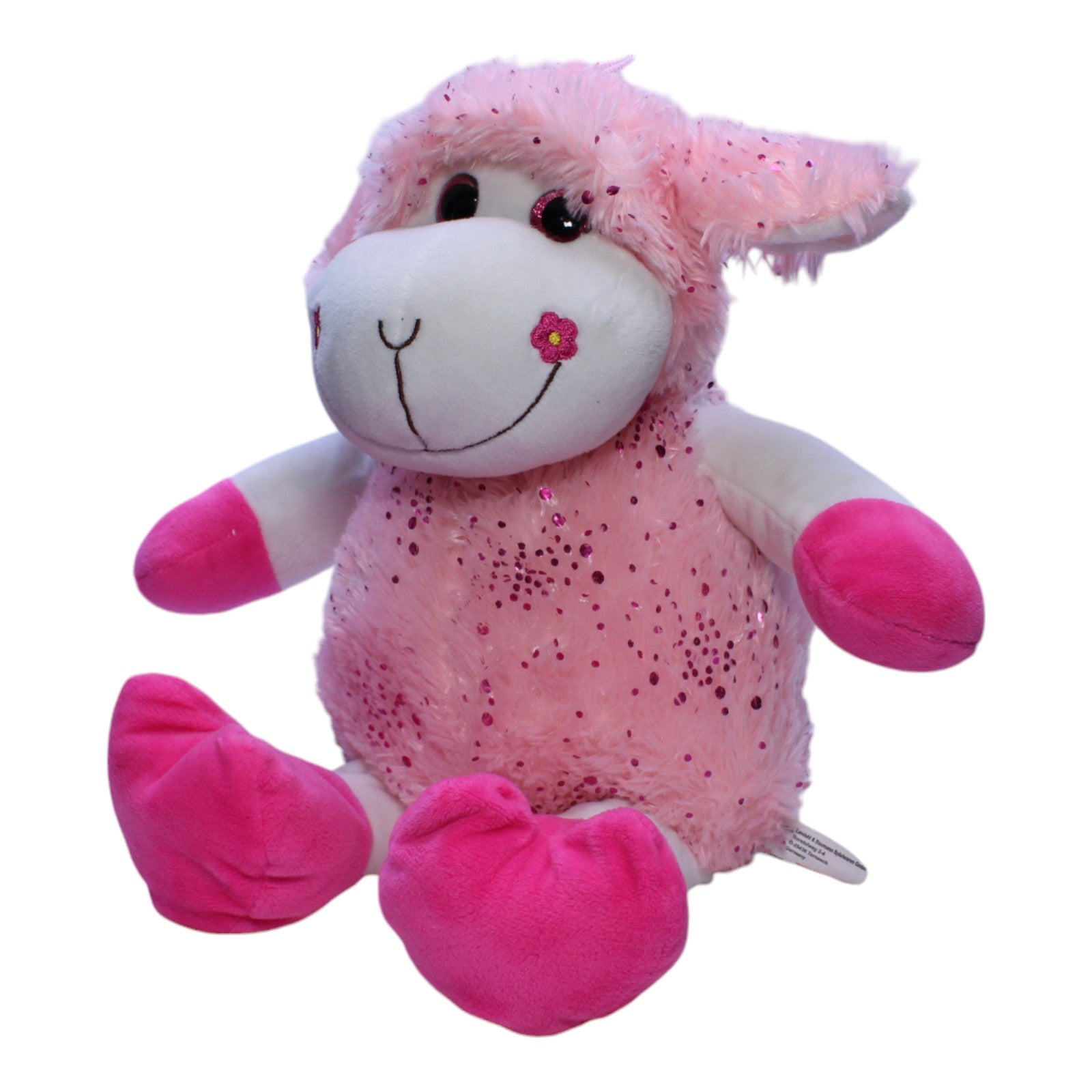 1239729 Landahl & Baumann XL Pinkes Glitzer Schaf Kuscheltier Kumpel Leo Gebraucht Lamm Ostern