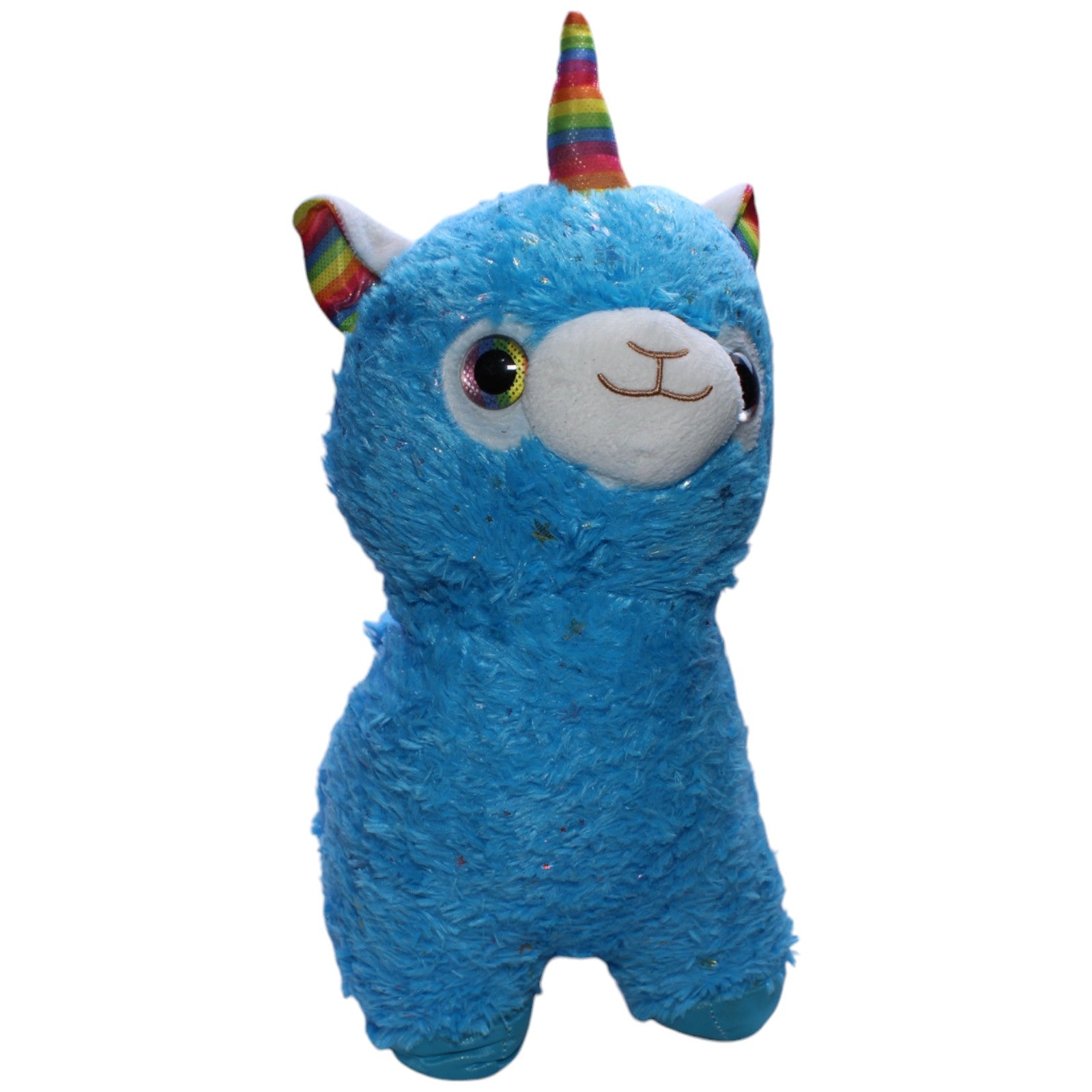 1239767 Landahl & Baumann XL Blaues glitzerndes Einhorn - Alpaka Kuscheltier Kumpel Leo Gebraucht