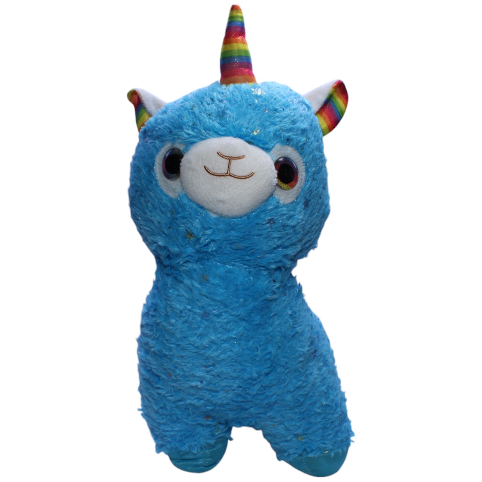 1239767 Landahl & Baumann XL Blaues glitzerndes Einhorn - Alpaka Kuscheltier Kumpel Leo Gebraucht