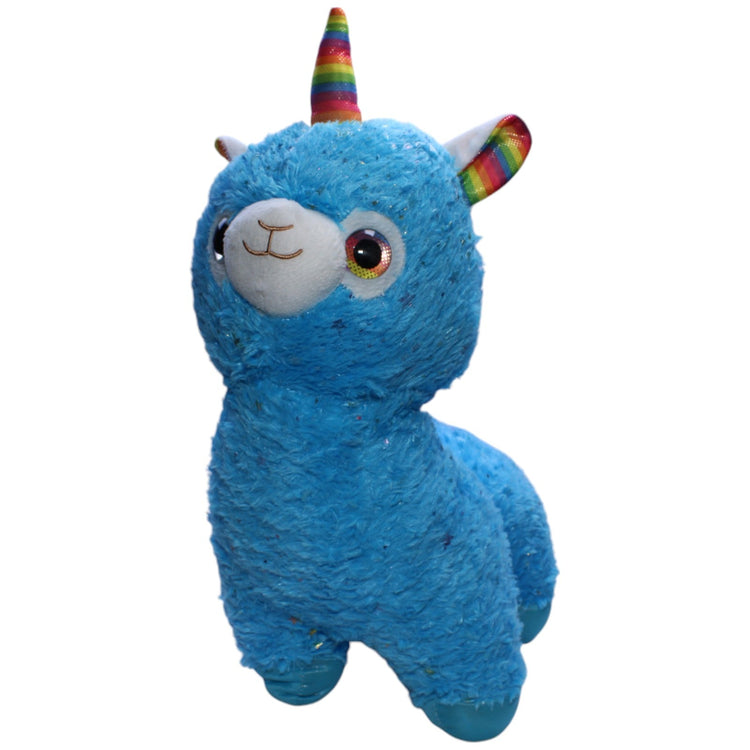 1239767 Landahl & Baumann XL Blaues glitzerndes Einhorn - Alpaka Kuscheltier Kumpel Leo Gebraucht