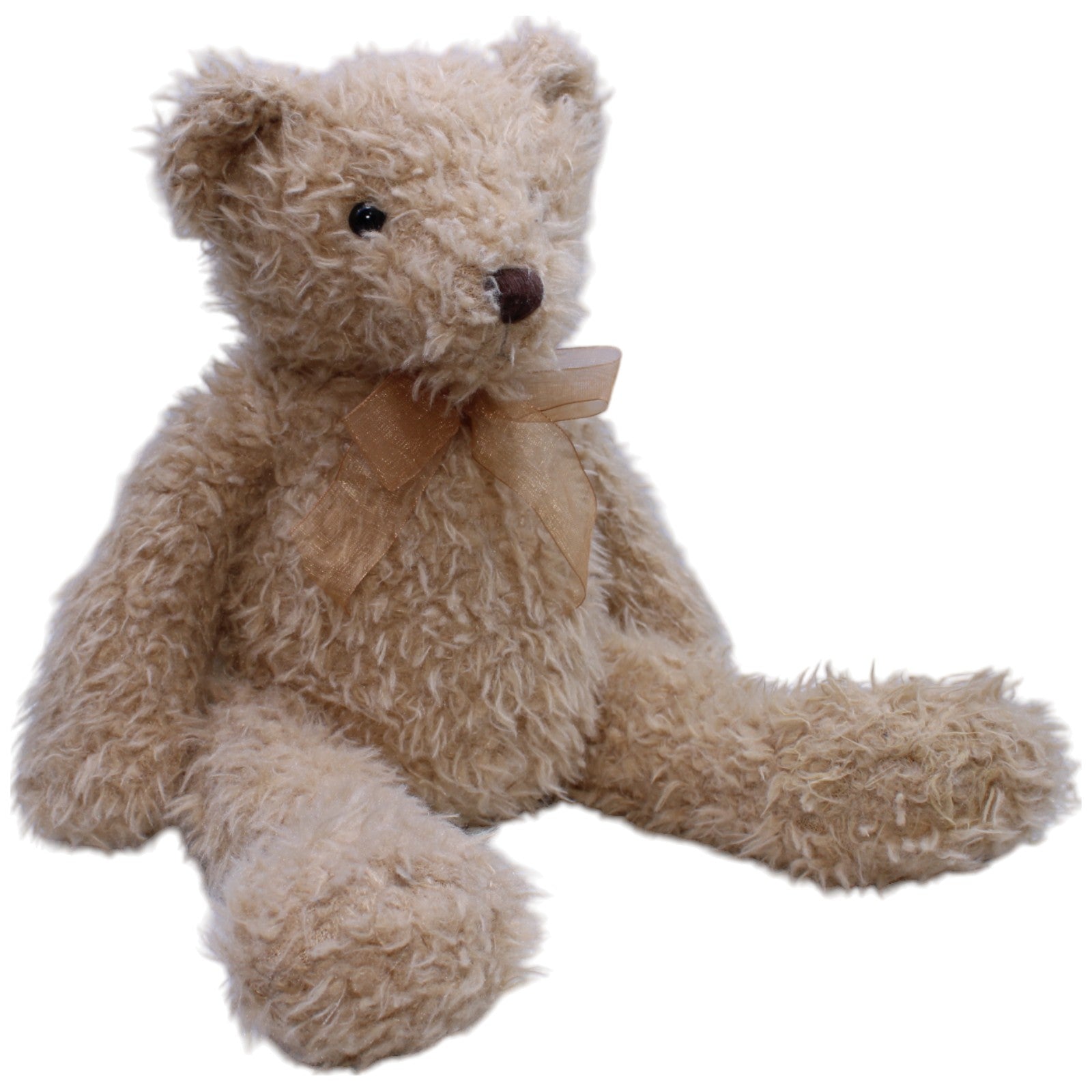 1239793 EBO Plüschtiere Superweicher Wuschelteddy mit Schleife, groß Kuscheltier Kumpel Leo Bär Gebraucht Teddy