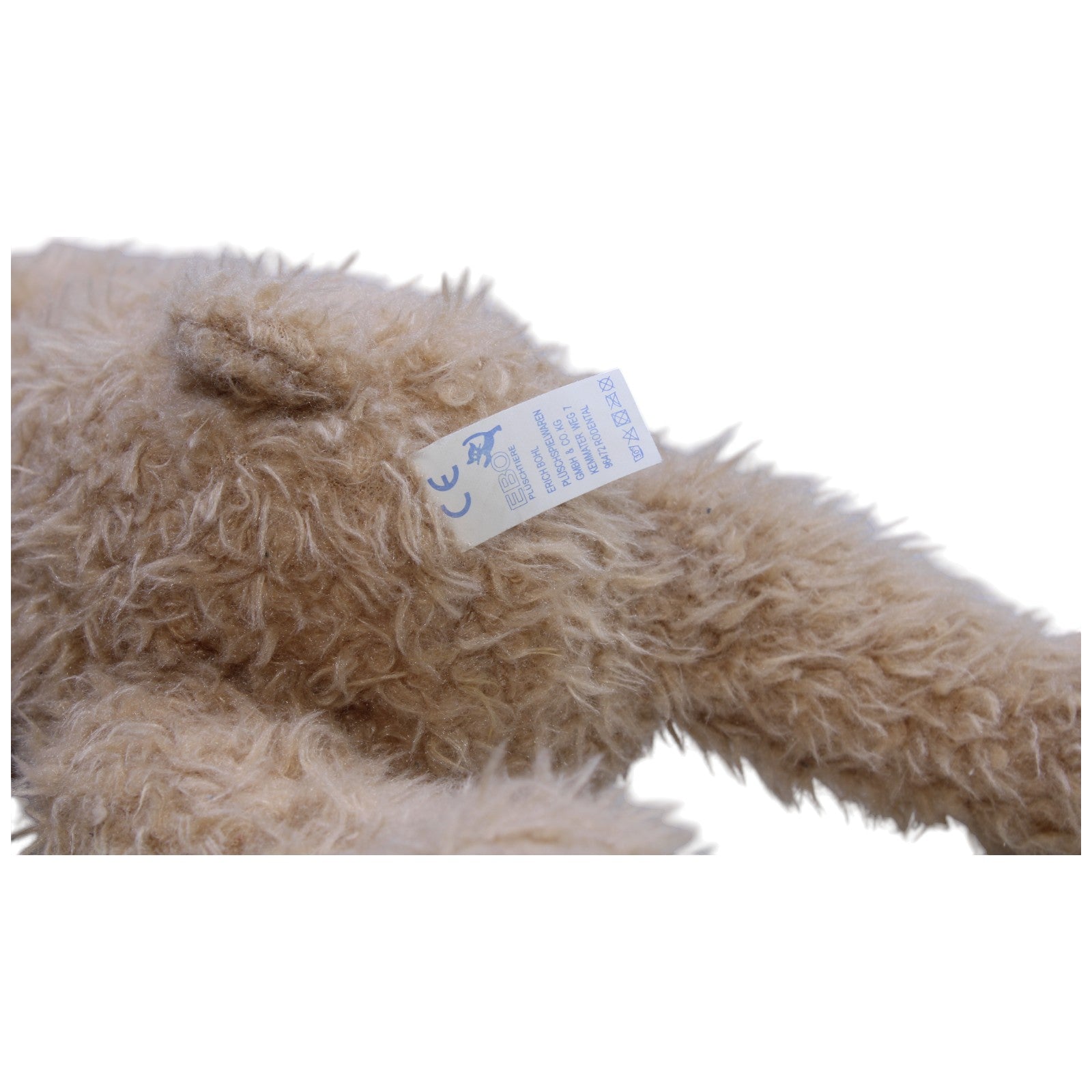 1239793 EBO Plüschtiere Superweicher Wuschelteddy mit Schleife, groß Kuscheltier Kumpel Leo Bär Gebraucht Teddy