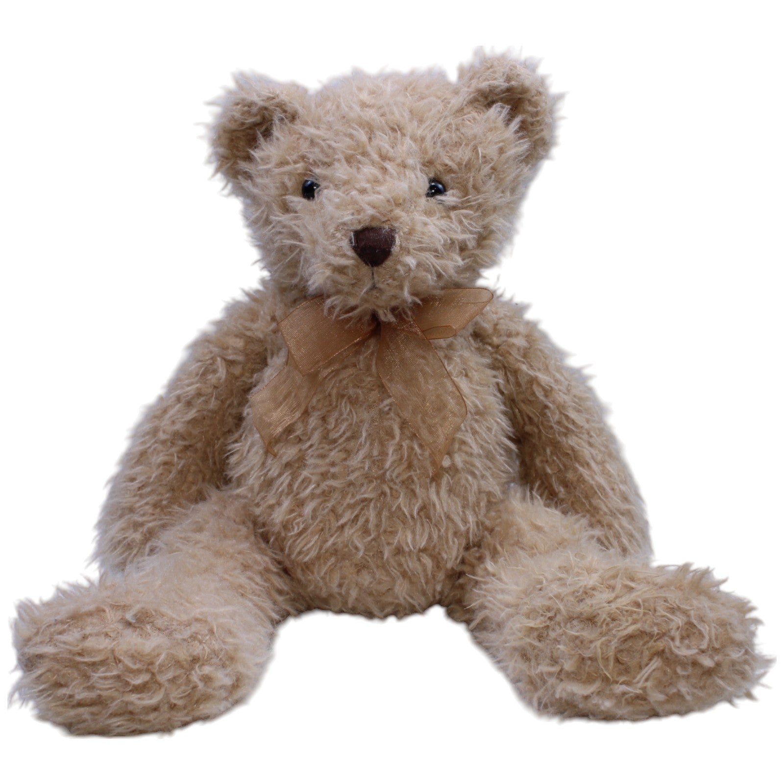 1239793 EBO Plüschtiere Superweicher Wuschelteddy mit Schleife, groß Kuscheltier Kumpel Leo Bär Gebraucht Teddy