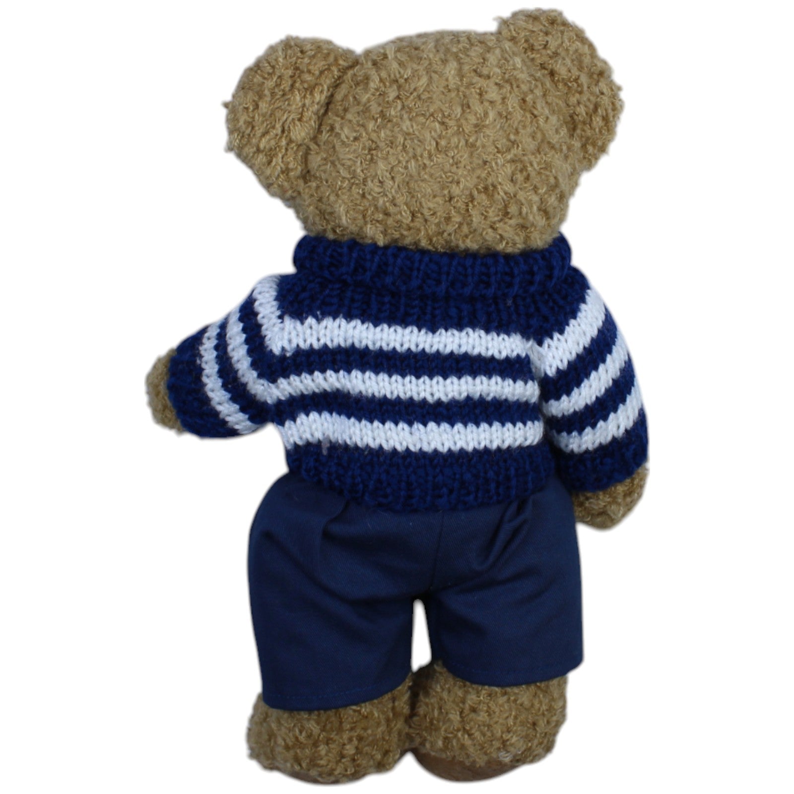 1239861 Unbekannt Zotteliger Teddybär mit Ringelpullover und Hose Kuscheltier Kumpel Leo Bär Gebraucht Teddy