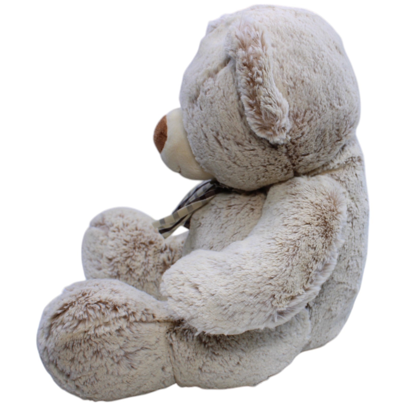 1239879 Kuschelwuschel Teddybär mit karierter Schleife, sitzend Kuscheltier Kumpel Leo Bär Gebraucht Teddy