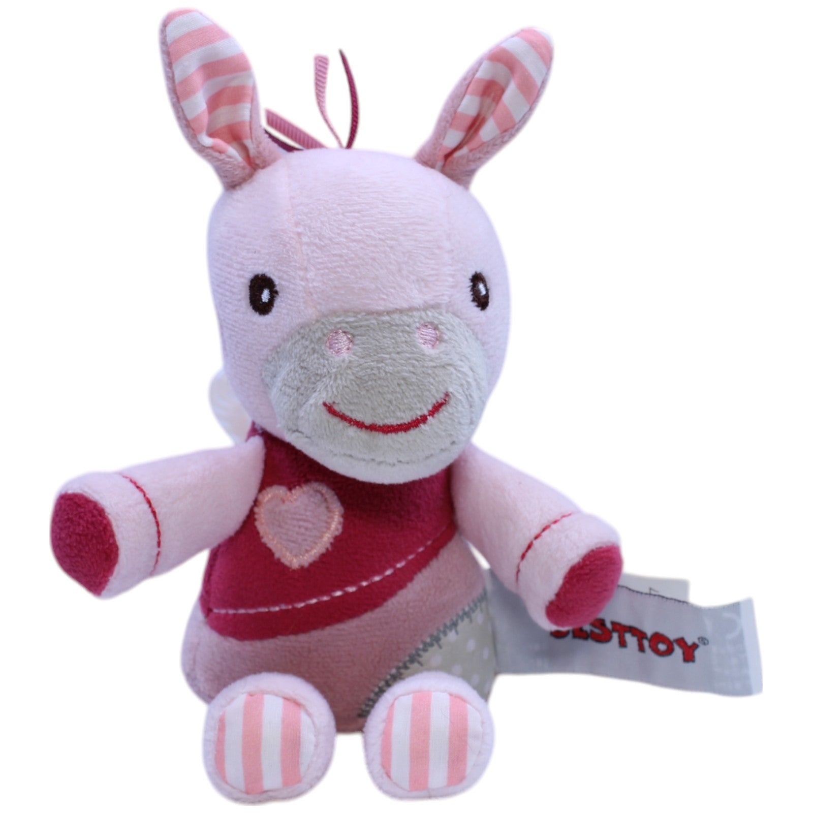 1239895 Besttoy Esel, rosa Greifling mit Rassel Kumpel Leo Gebraucht