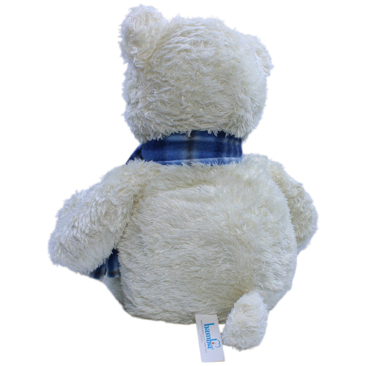 1239930 Bambia XL Eisbär mit blauem Schal Kuscheltier Kumpel Leo Bär Gebraucht Teddy