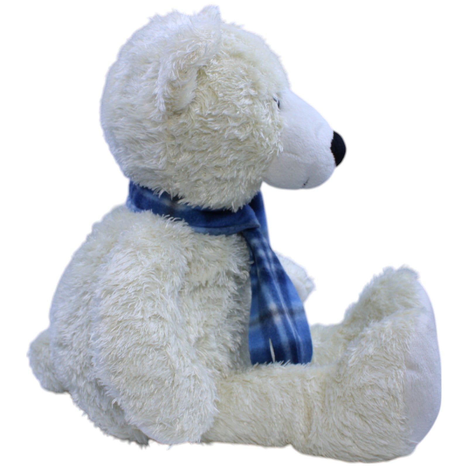 1239930 Bambia XL Eisbär mit blauem Schal Kuscheltier Kumpel Leo Bär Gebraucht Teddy