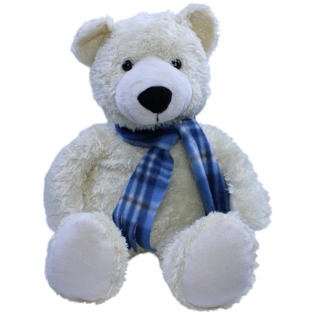 1239930 Bambia XL Eisbär mit blauem Schal Kuscheltier Kumpel Leo Bär Gebraucht Teddy