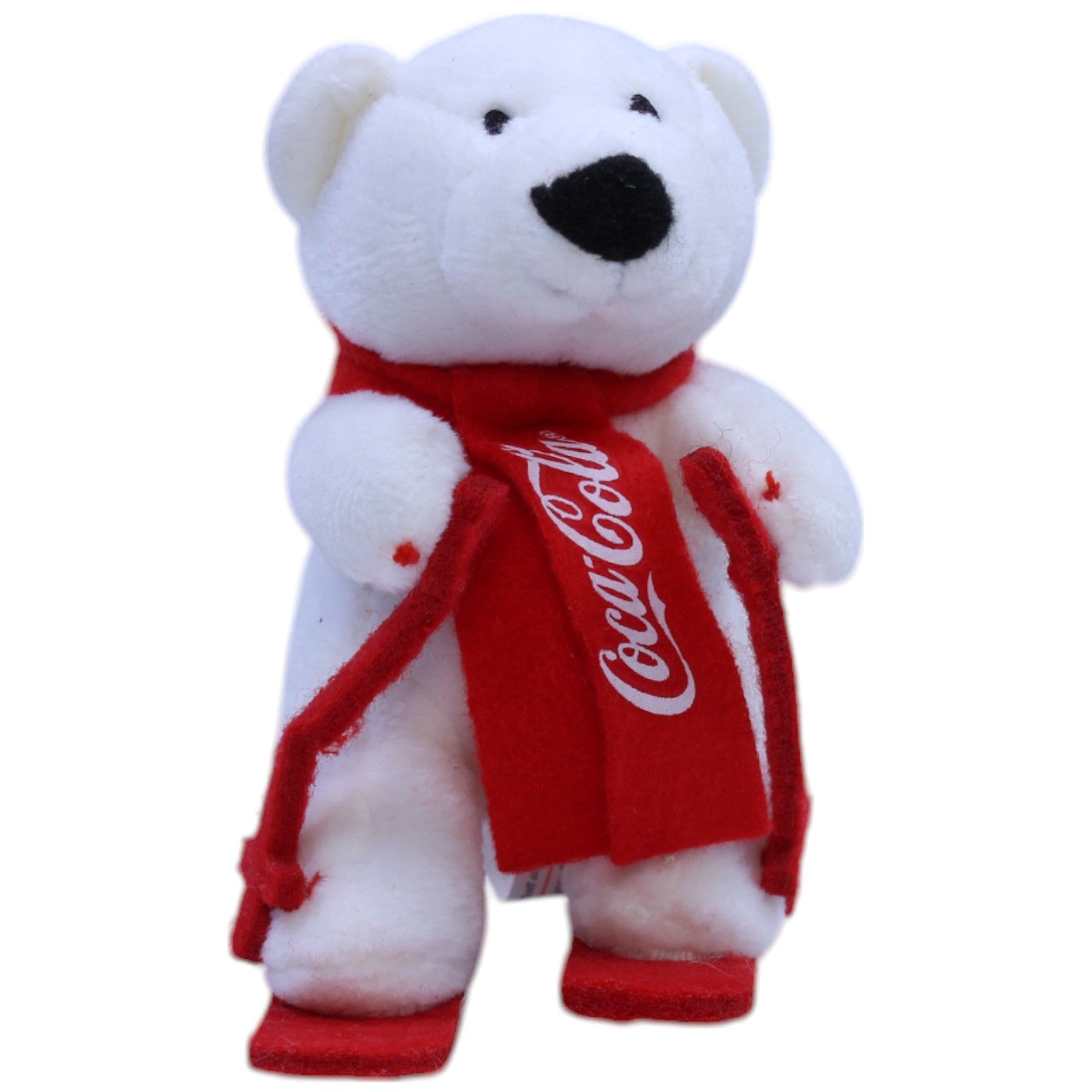 1239996 Coca Cola Coca - Cola, Eisbär auf Schlittschuhen Kuscheltier Kumpel Leo Bär Gebraucht Weihnachten