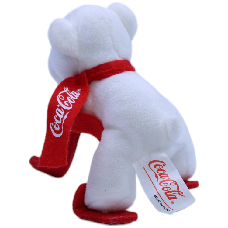 1239997 Coca Cola Coca - Cola, Eisbär mit Hockeyschläger und Schlittschuhen, klein Kuscheltier Kumpel Leo Bär Gebraucht Weihnachten