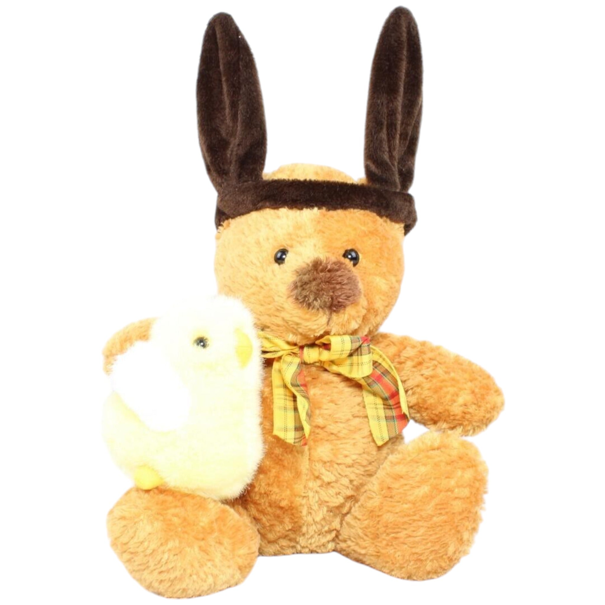 1156304 Heunec Teddybär mit Hasenohren & Küken im Arm Kuscheltier Kumpel Leo Gebraucht