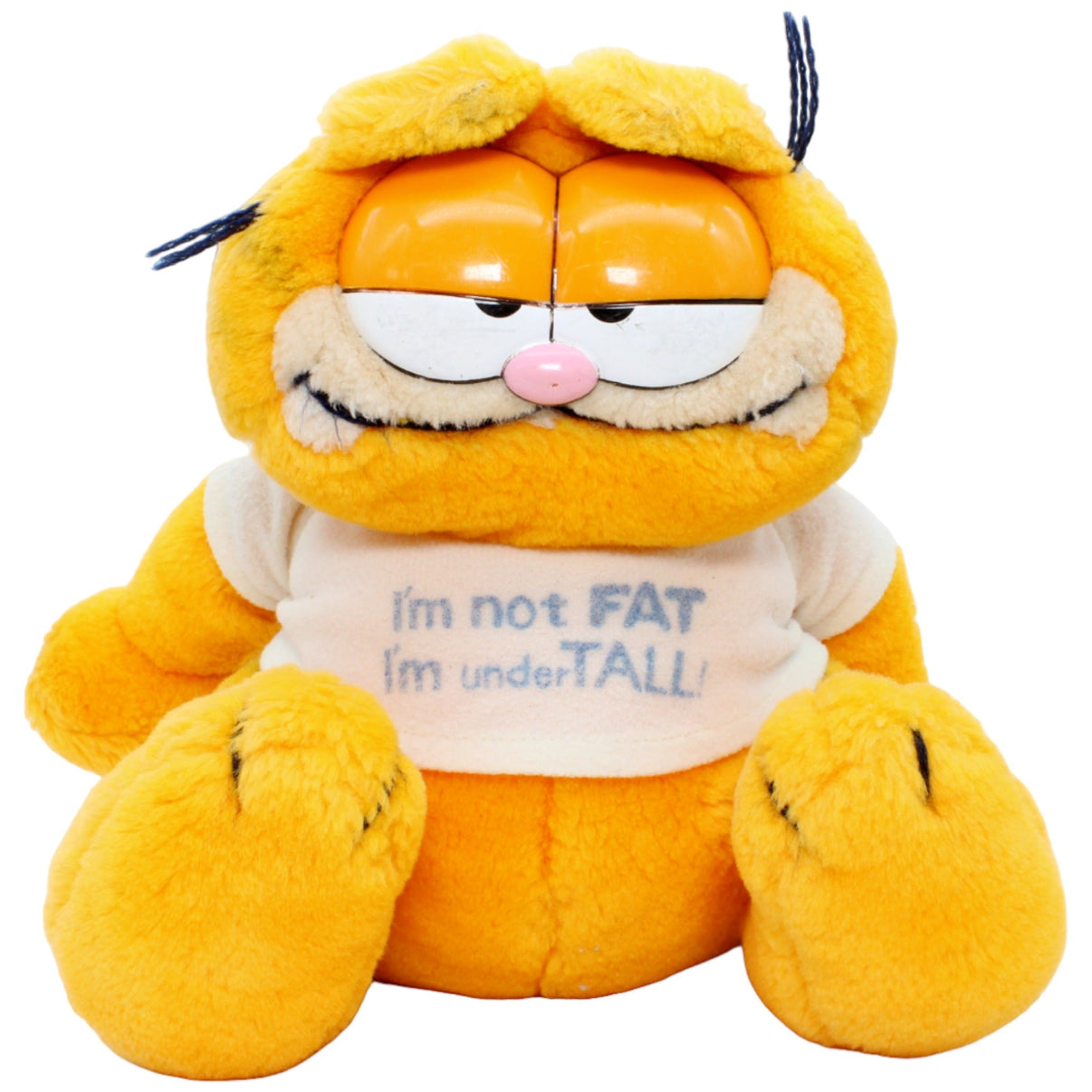 1156377 Unbekannt Vintage Garfield "I'm not FAT, I'm underTALL!" Kuscheltier Kumpel Leo Gebraucht Katze