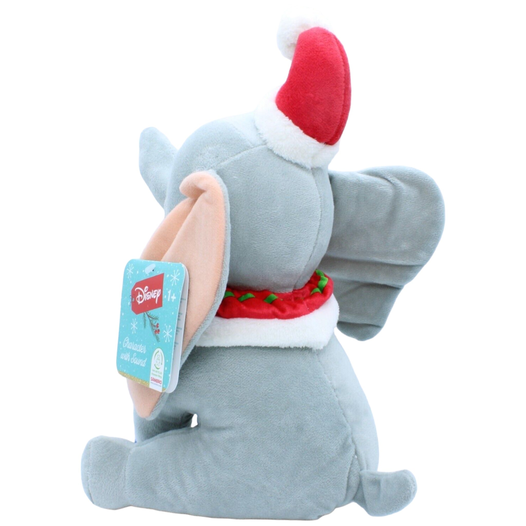 1230710 Sambro Disney Dumbo mit Weihnachts-Sound Kuscheltier Kumpel Leo Elefant neu