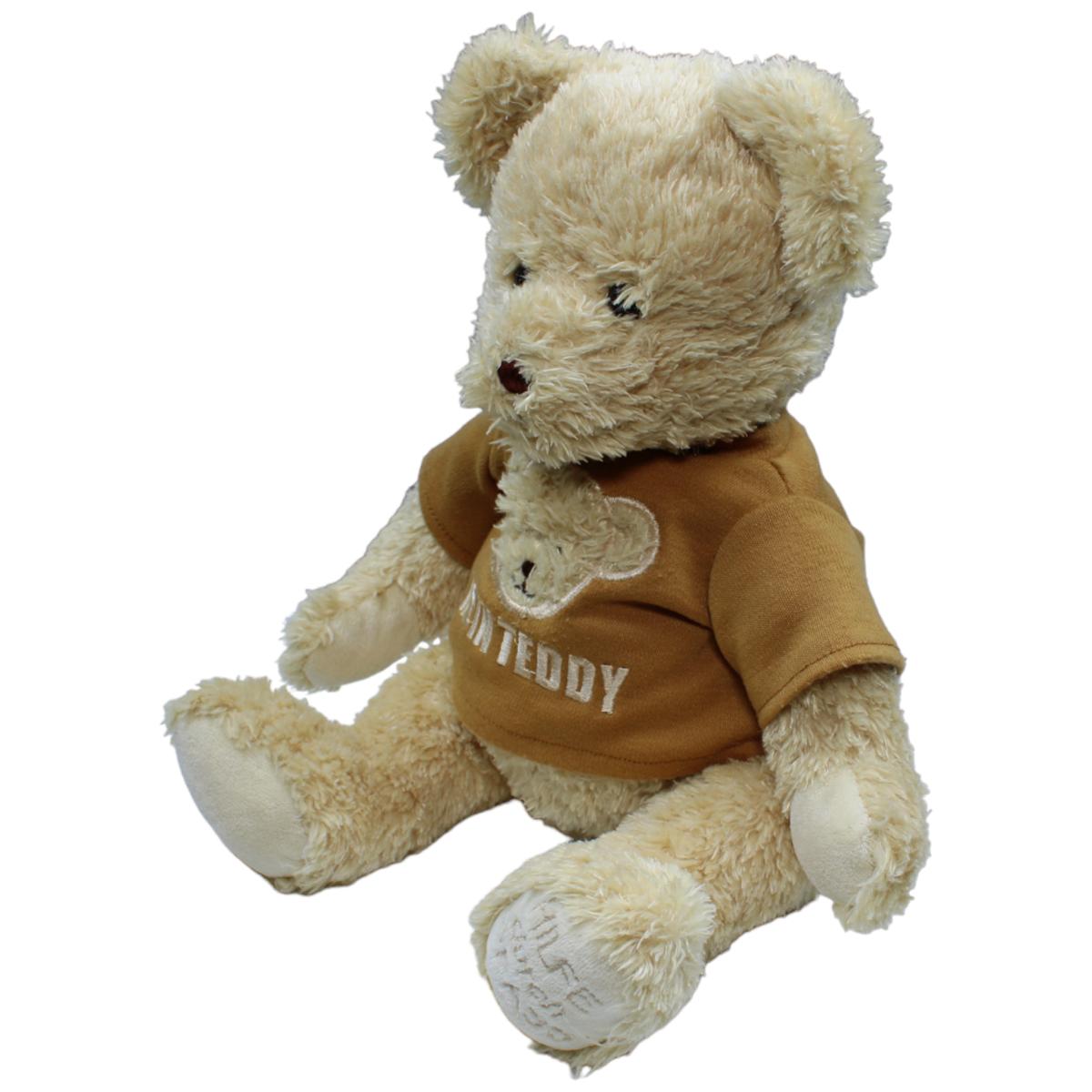 1231150 Heunec Teddy-Bär mit T-Shirt "Mein Teddy" Kuscheltier Kumpel Leo Gebraucht Heunec