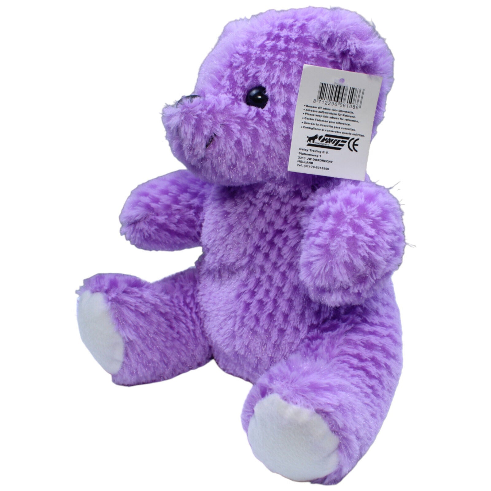 1231160 Ostoy Teddybär, lila Kuscheltier Kumpel Leo Gebraucht