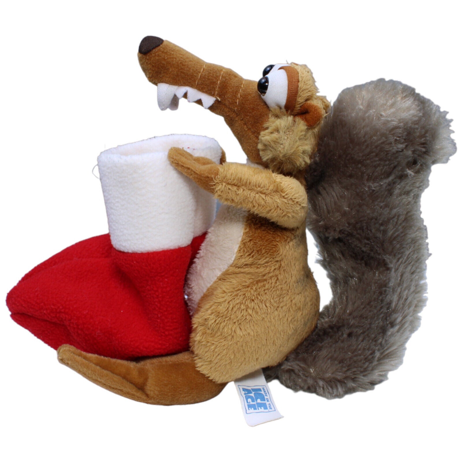 1231170 Ice Age Scrat mit Weihnachtsstrumpf aus Ice Age Kuscheltier Kumpel Leo Gebraucht Säbelzahn-Eichhörnchen