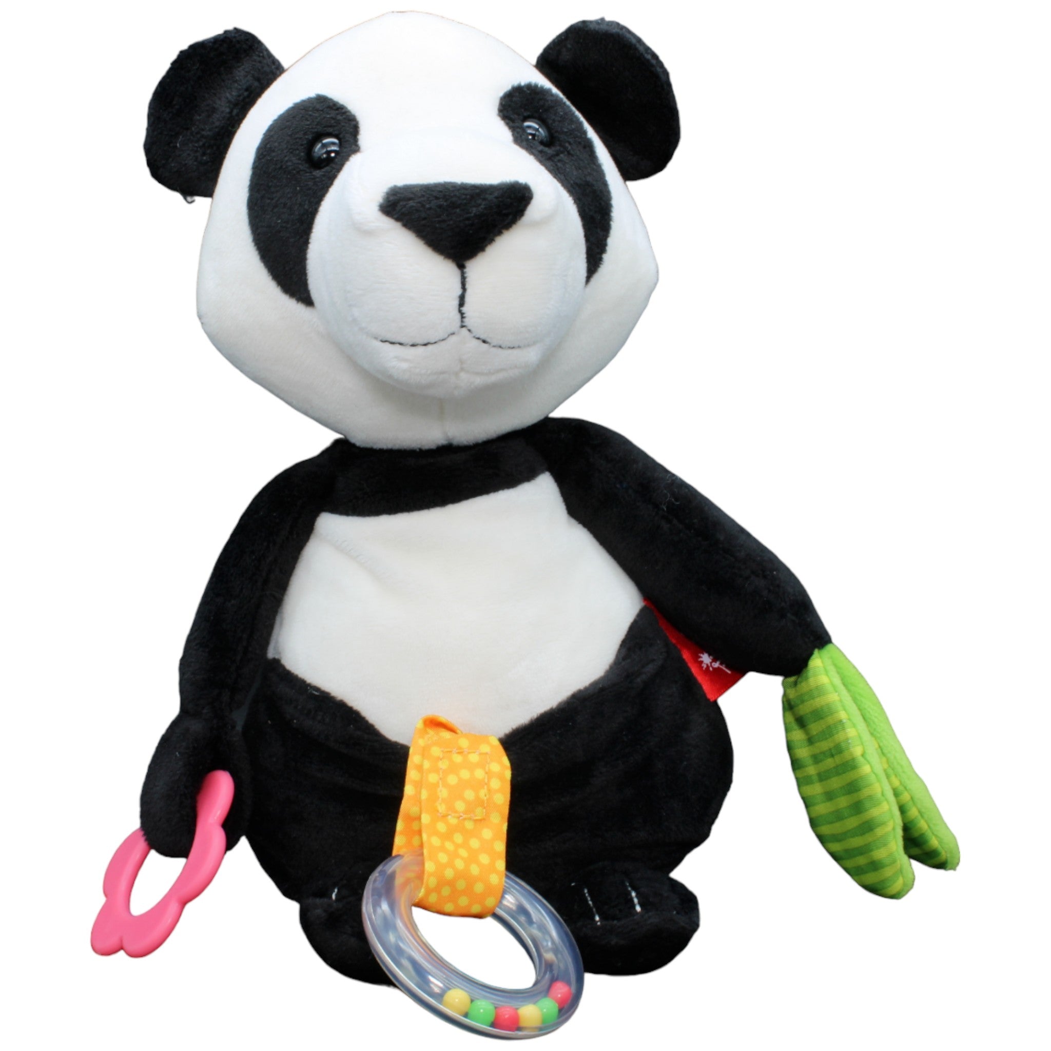 123127 Sigikid Panda mit Rassel & Greifring Kuscheltier Kumpel Leo Gebraucht