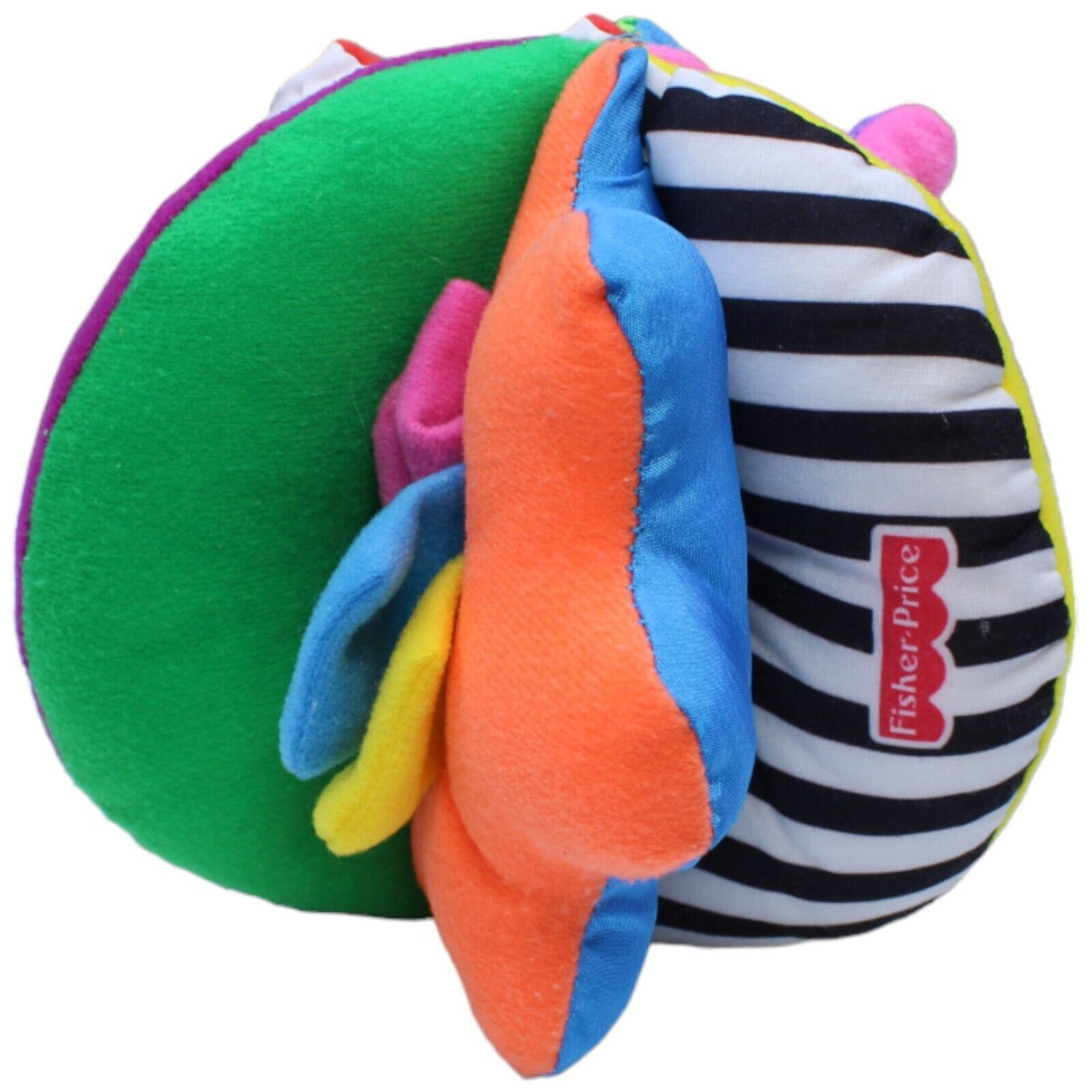 1231286 Fisher-Price Vintage Plüsch-Greifring mit Rassel Greifring Kumpel Leo Gebraucht