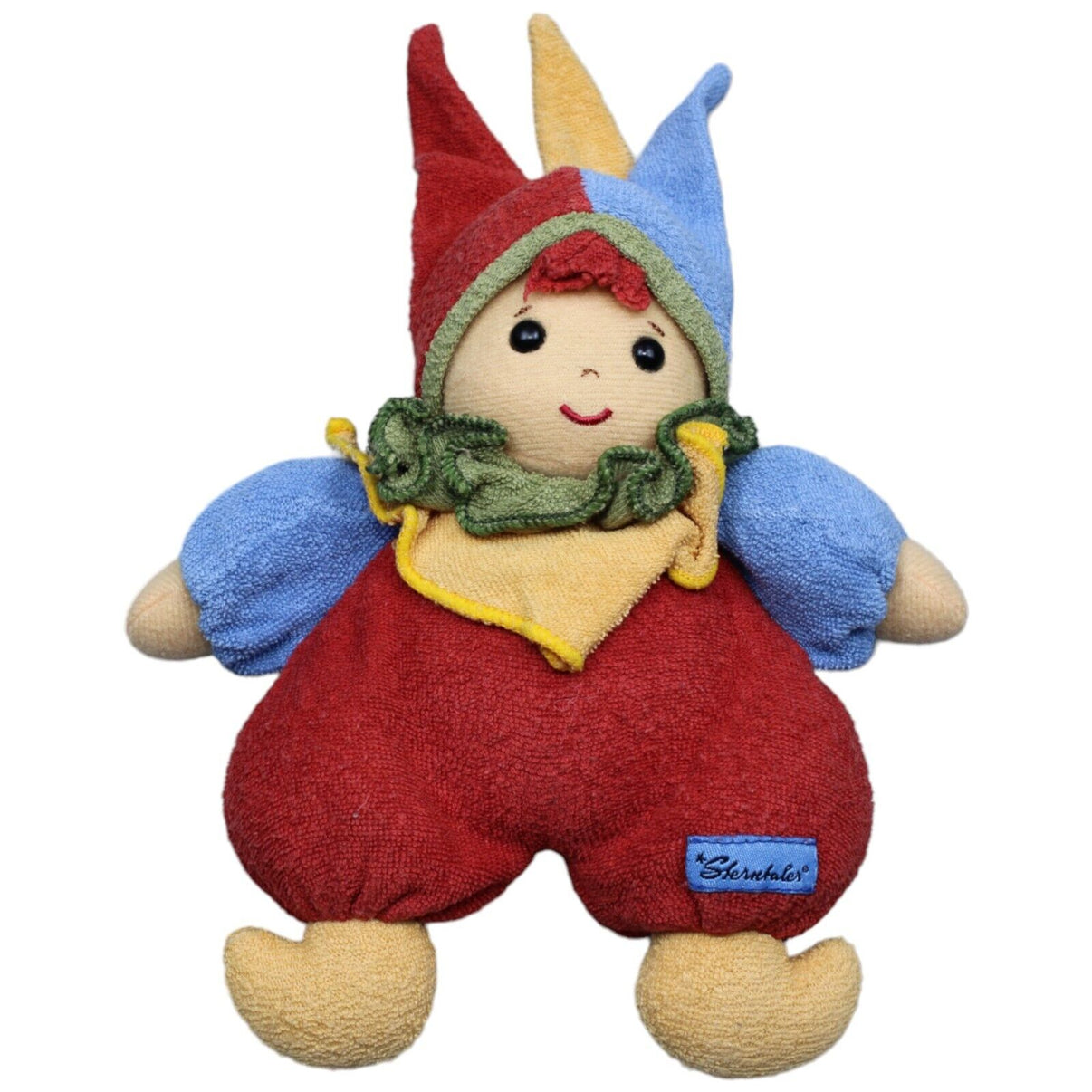1231305 Sterntaler Vintage Spielfigur mit Rassel, Clown / Harlekin bunt Rassel Kumpel Leo Gebraucht