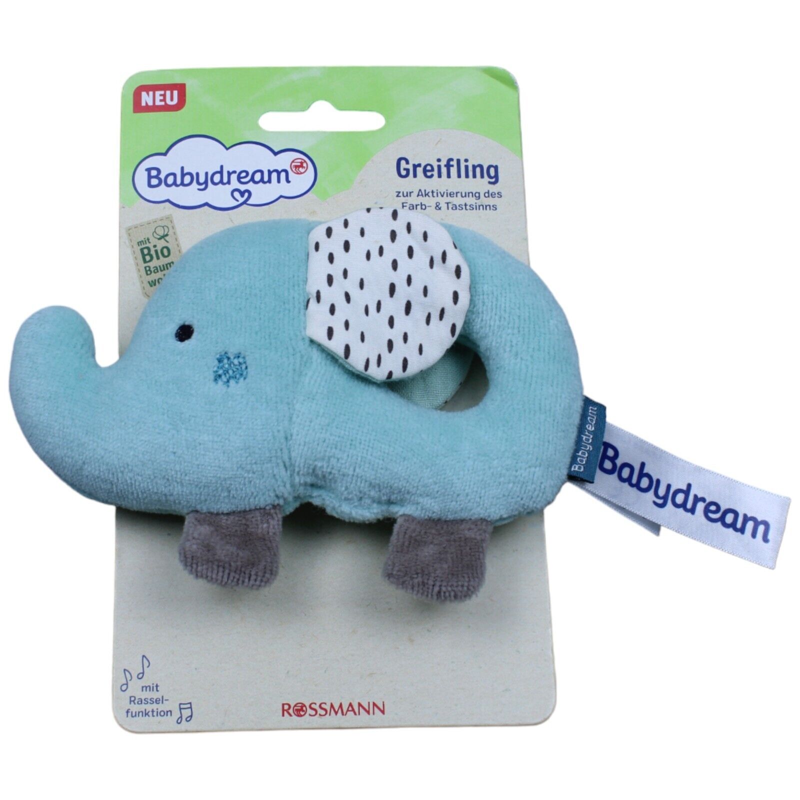 1231315 Babydream Plüsch-Greifling, Elefant Greifling Kumpel Leo neu Rossmann