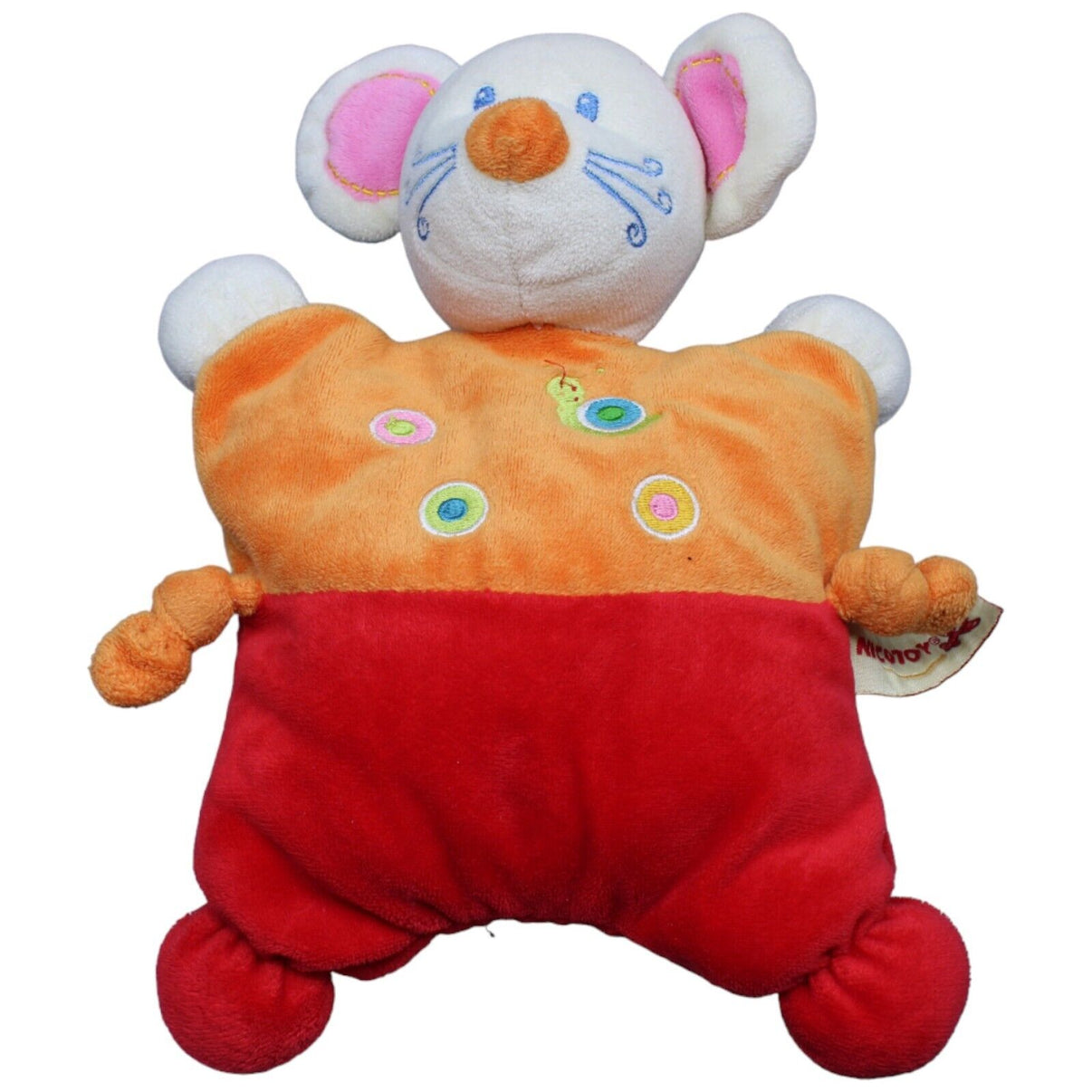 1231323 Nicotoy Vintage Maus, orange-rot Kuscheltier Kumpel Leo Gebraucht