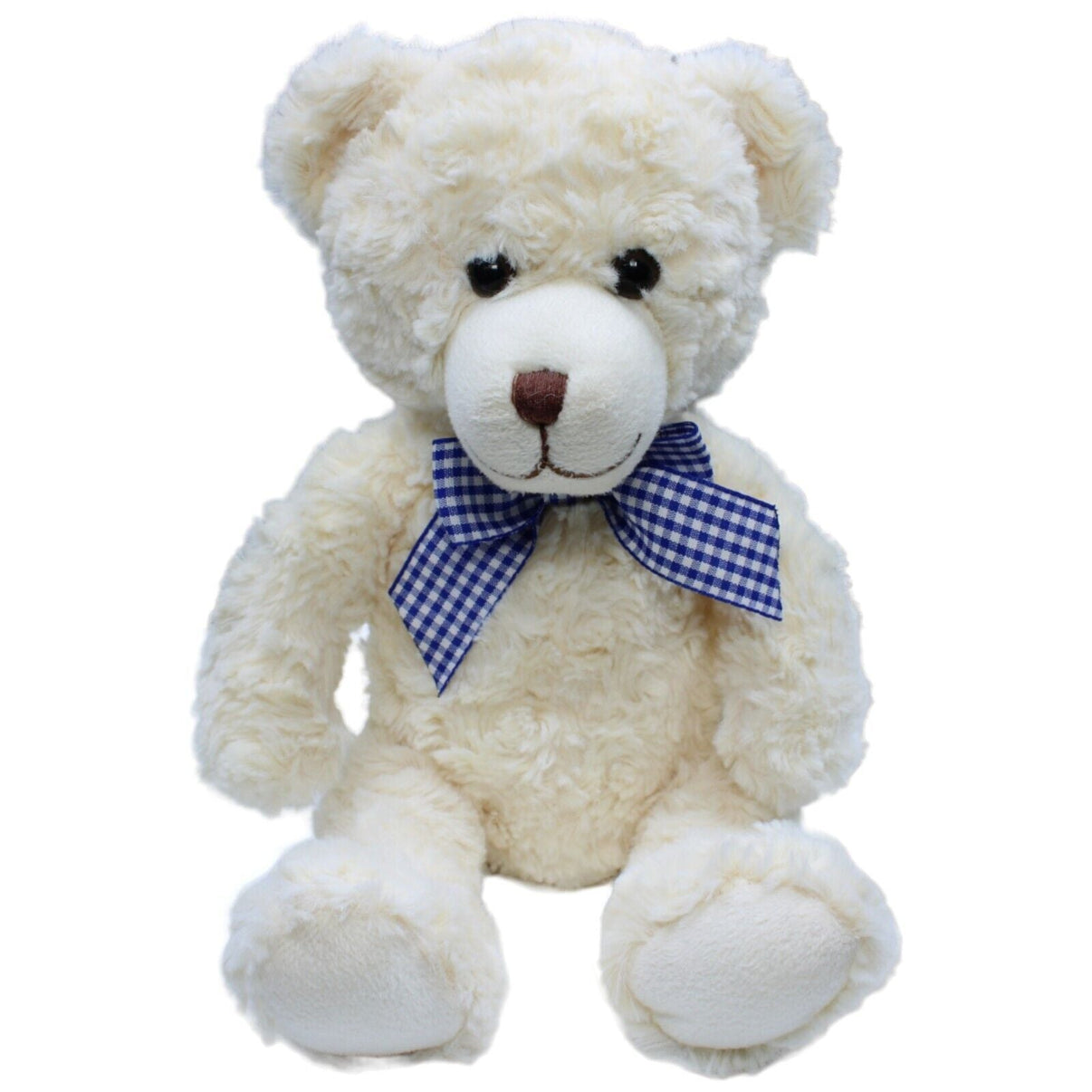 1231426 Sunkid Teddybär mit blauer Schleife, weiß Kuscheltier Kumpel Leo Gebraucht