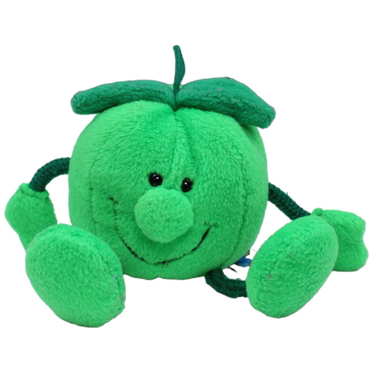 1231482 NICI Vintage Schlenker Apfel, grün Plüschfigur Kumpel Leo Gebraucht