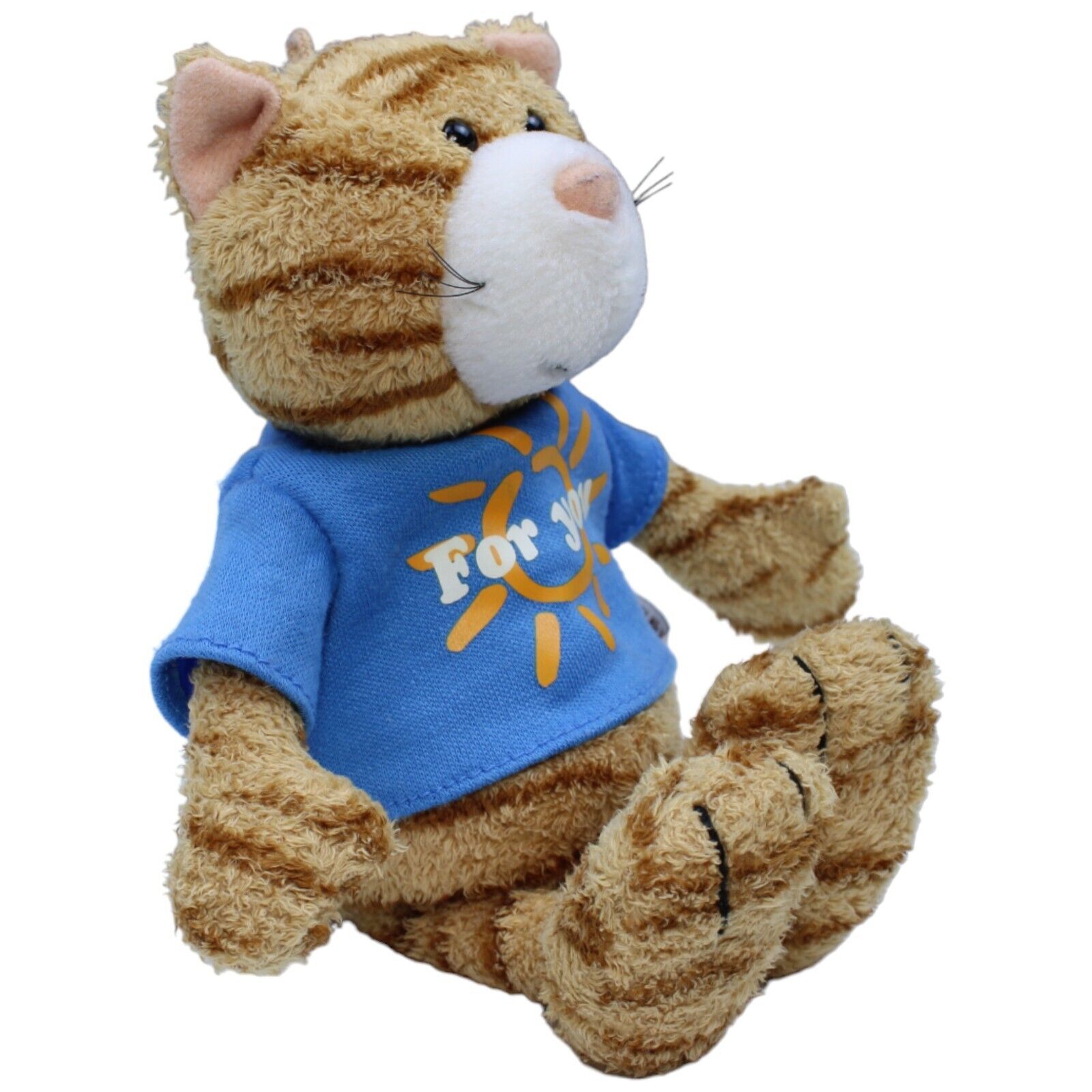 1231571 NICI Schlenker Katze mit Shirt "For you" Kuscheltier Kumpel Leo Gebraucht