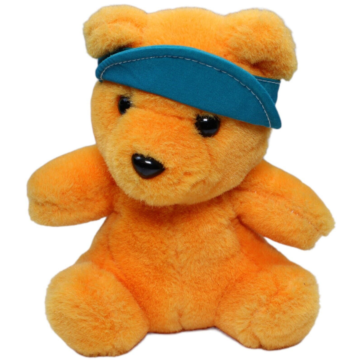 1231577 John Kuscheltier, Teddybär mit Blauer Kappe orange Kuscheltier Kumpel Leo Gebraucht