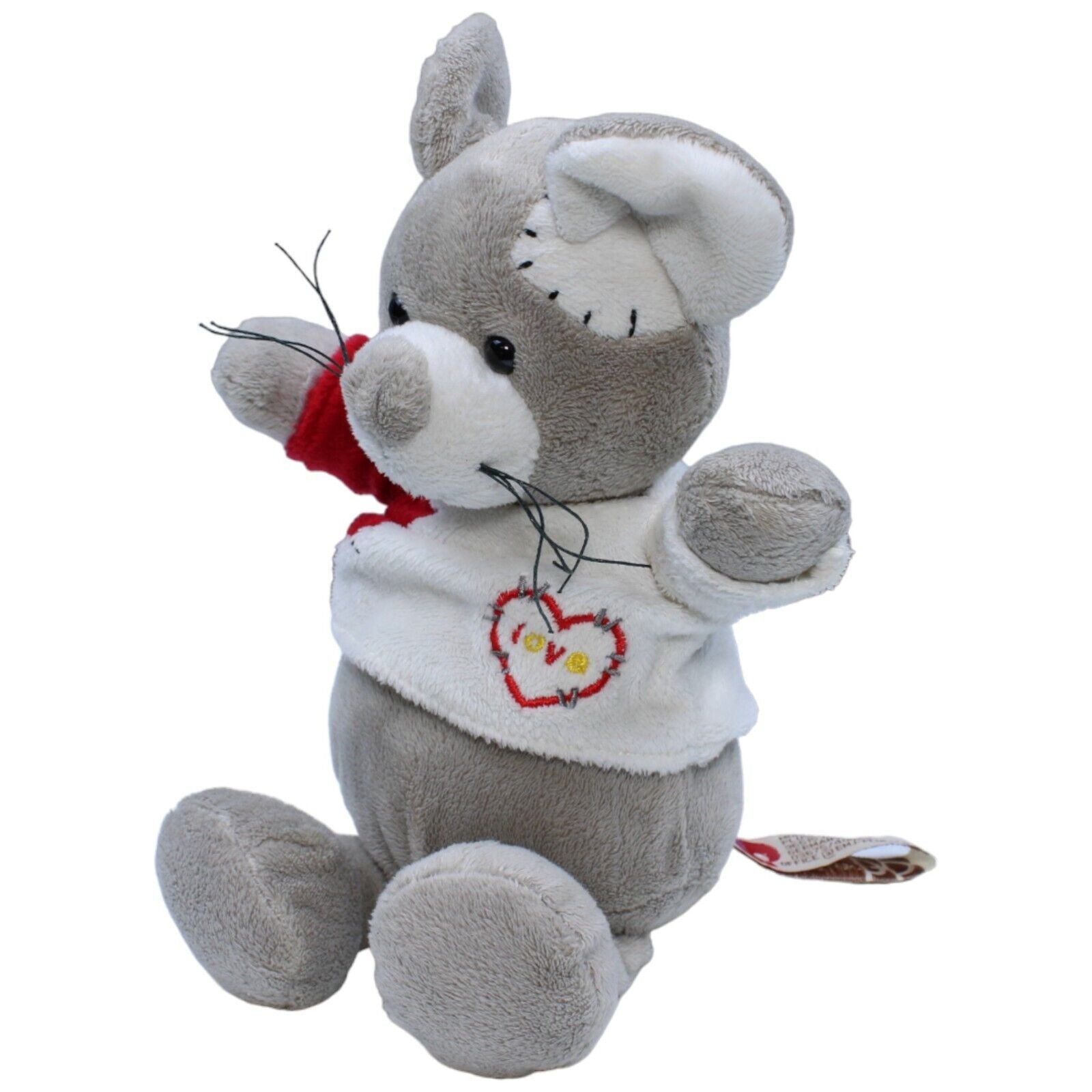 1231587 Morgenroth Maus mit Shirt, grau Kuscheltier Kumpel Leo Gebraucht