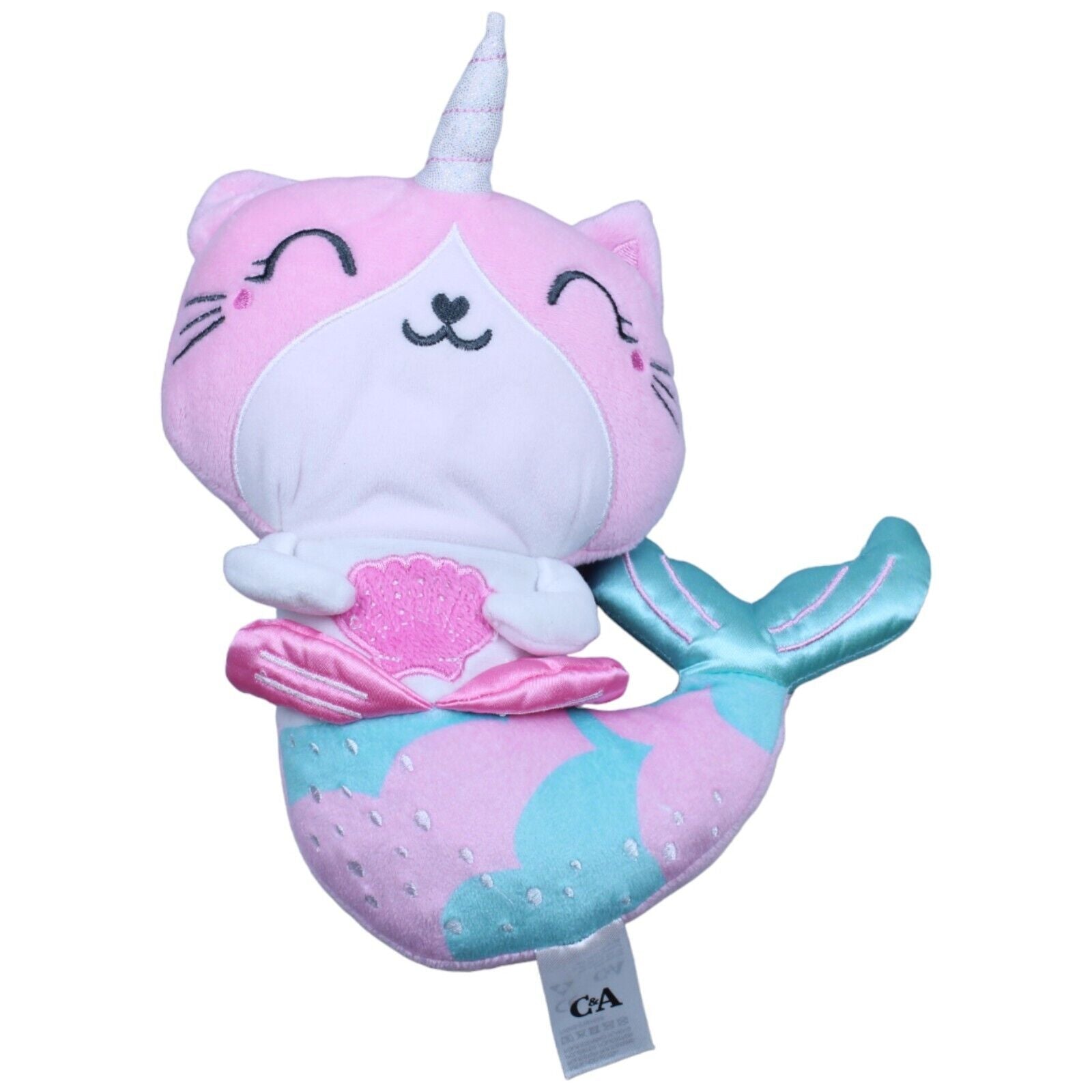 1231649 C&A Meer-Katzen-Einhorn, rosa Kuscheltier Kumpel Leo Gebraucht