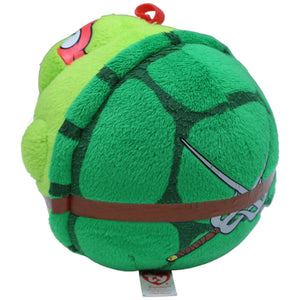 1231956 TY Beanie Ballz, Raphael aus Teenage Mutant Ninja Turtle Kuscheltier Kumpel Leo Gebraucht Schildkröte