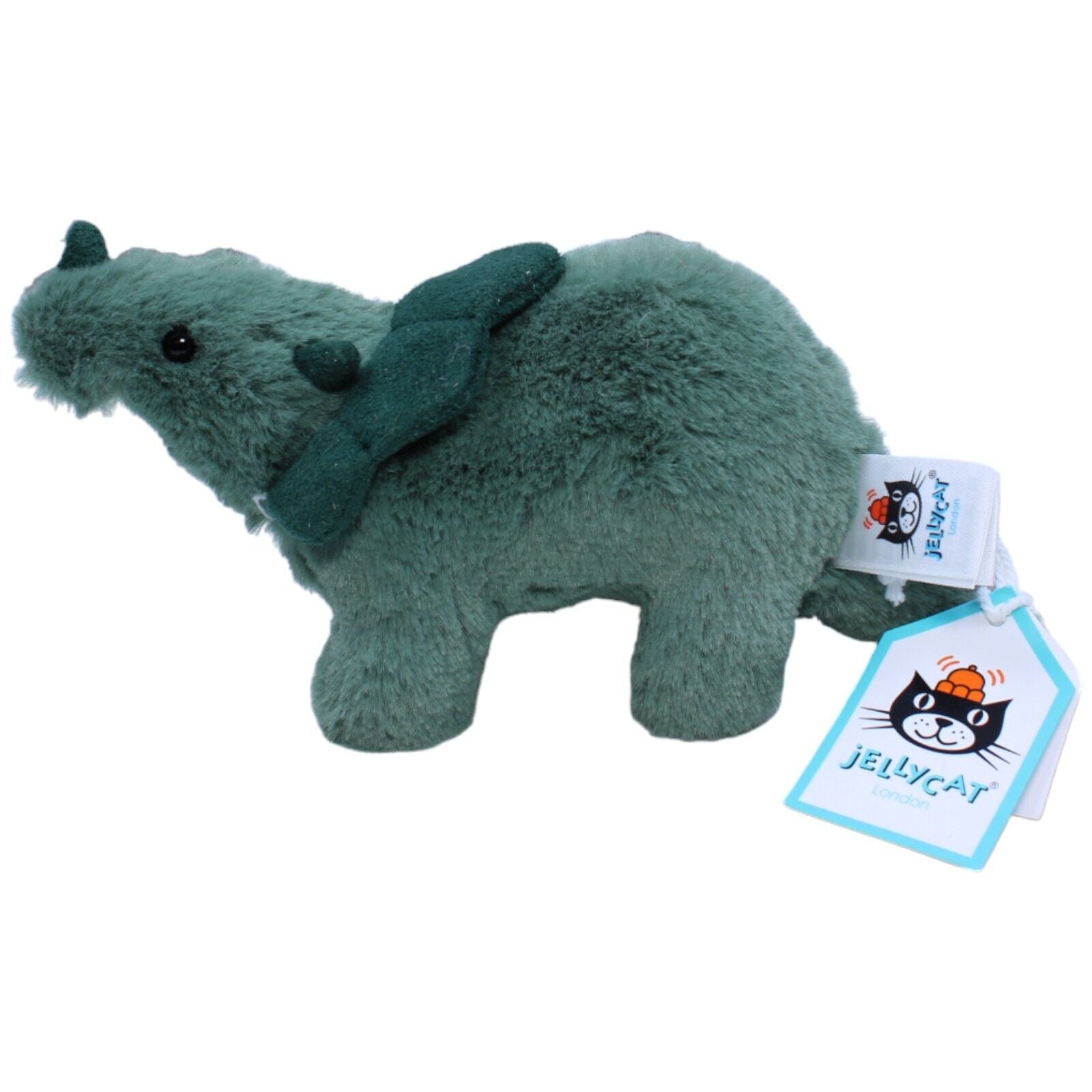 1232005 Jellycat Fossilly, Triceratops grün Kuscheltier Kumpel Leo neu