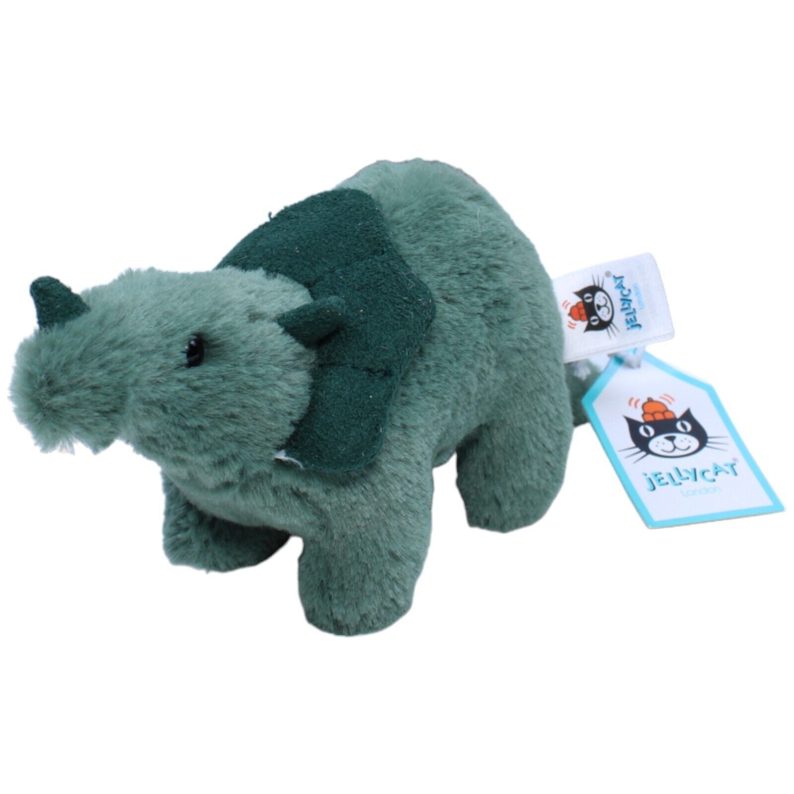 1232005 Jellycat Fossilly, Triceratops grün Kuscheltier Kumpel Leo neu