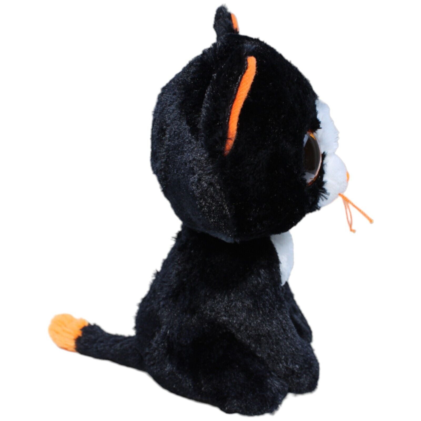 1232027 TY Katze Frights, schwarz-orange Kuscheltier Kumpel Leo Gebraucht Glubschi