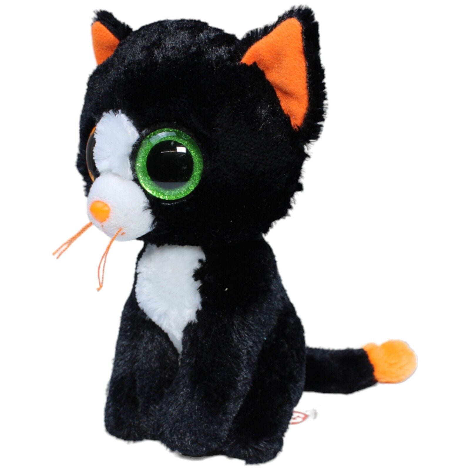 1232027 TY Katze Frights, schwarz-orange Kuscheltier Kumpel Leo Gebraucht Glubschi