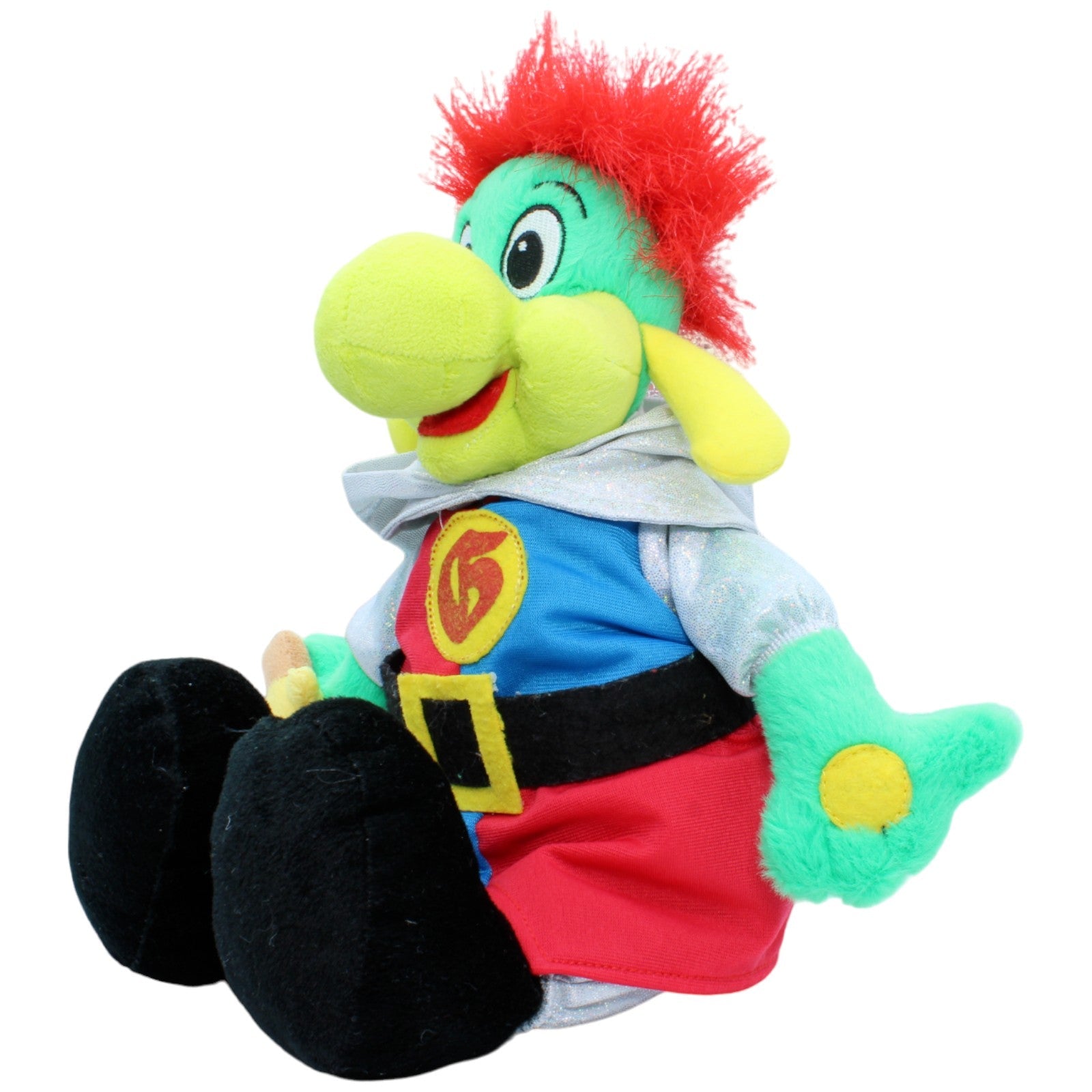 123203 Gardaland Gardaland Maskottchen, Drache Prezzemolo verkleidet als Ritter Kuscheltier Kumpel Leo Gebraucht