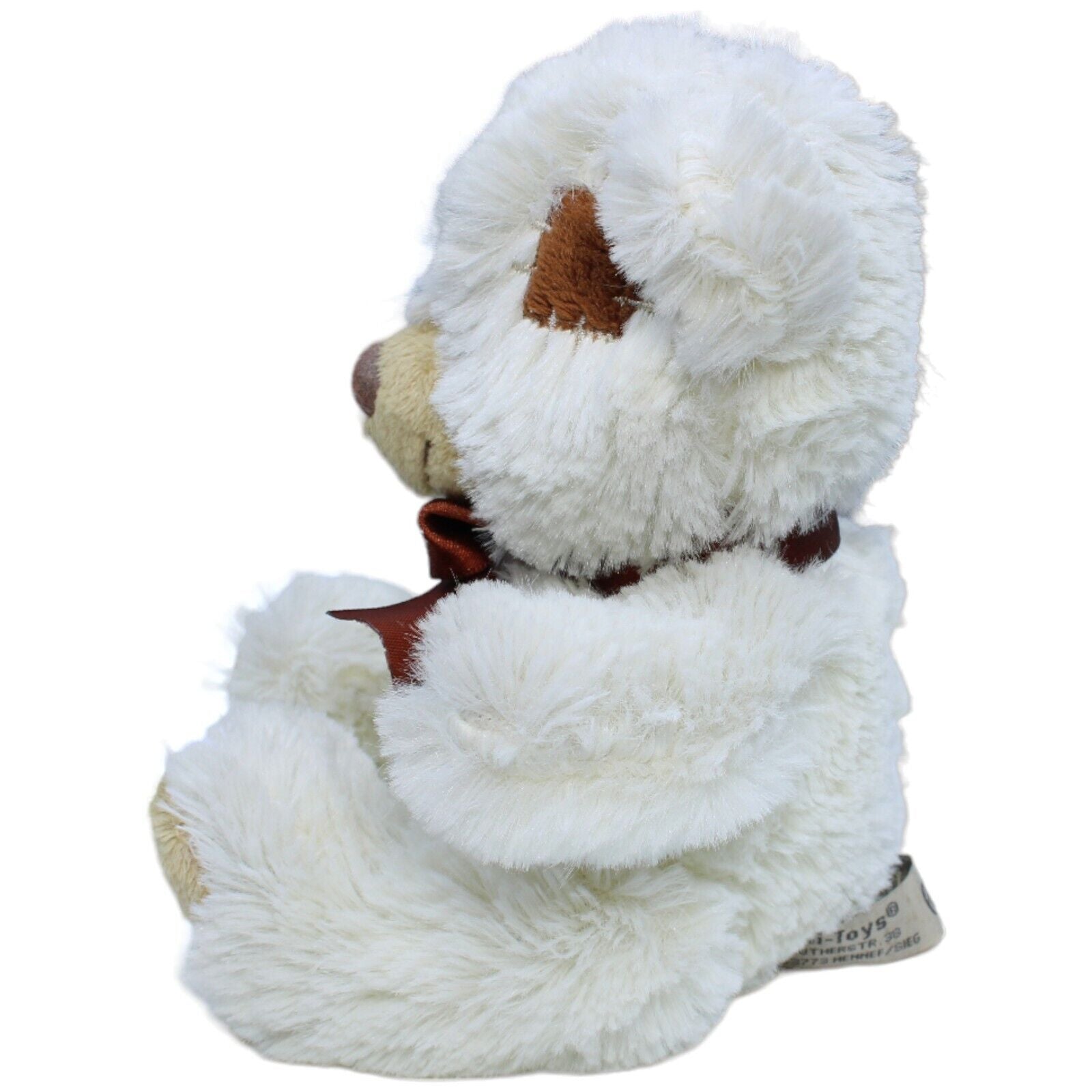 1232030 Uni-Toys Teddybär geflickt, weiß Kuscheltier Kumpel Leo Gebraucht