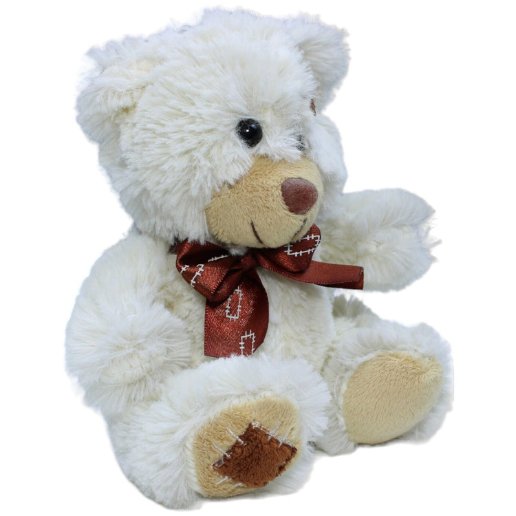 1232030 Uni-Toys Teddybär geflickt, weiß Kuscheltier Kumpel Leo Gebraucht