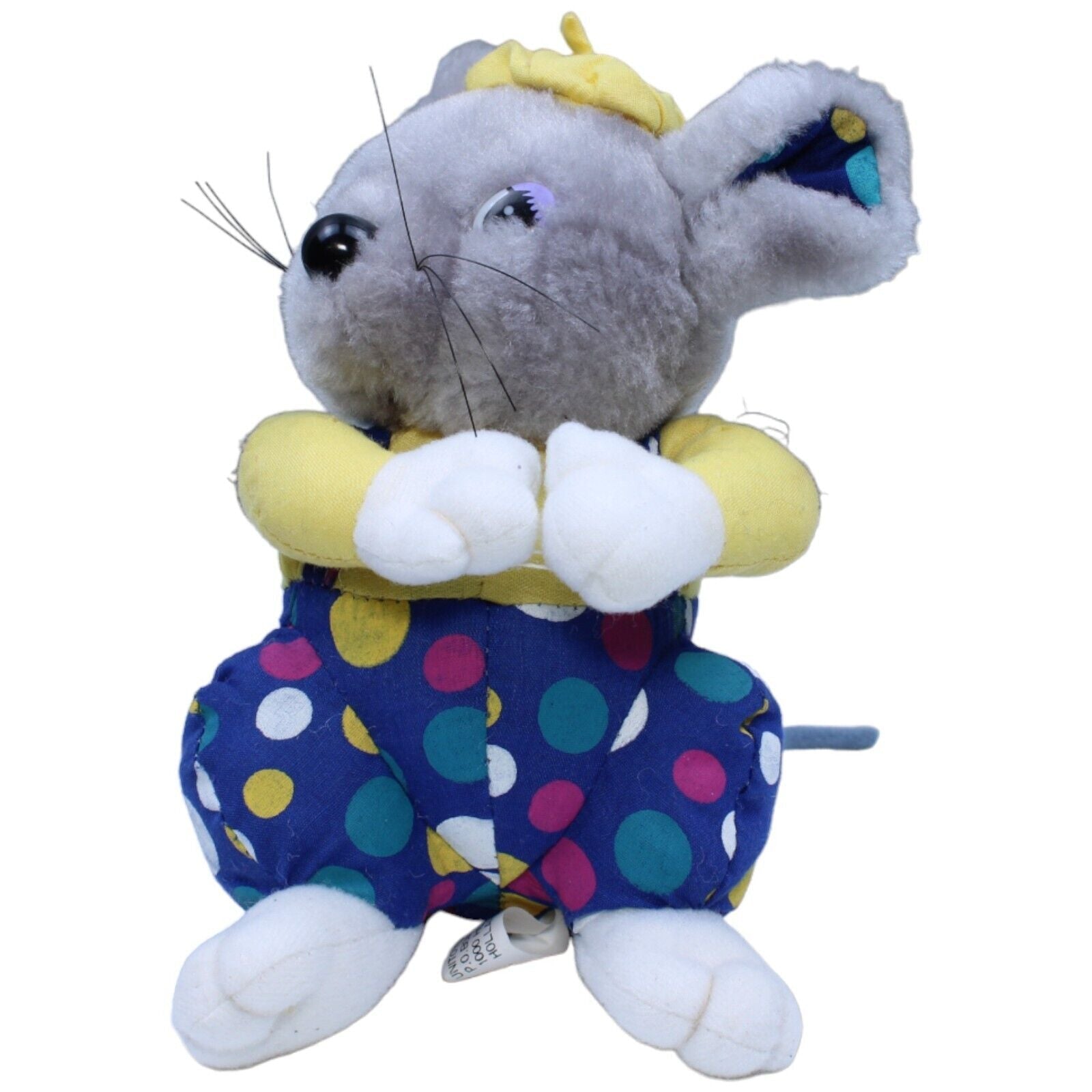 1232033 Uni-Toys Maus, bunt-gepunktet Kuscheltier Kumpel Leo Gebraucht