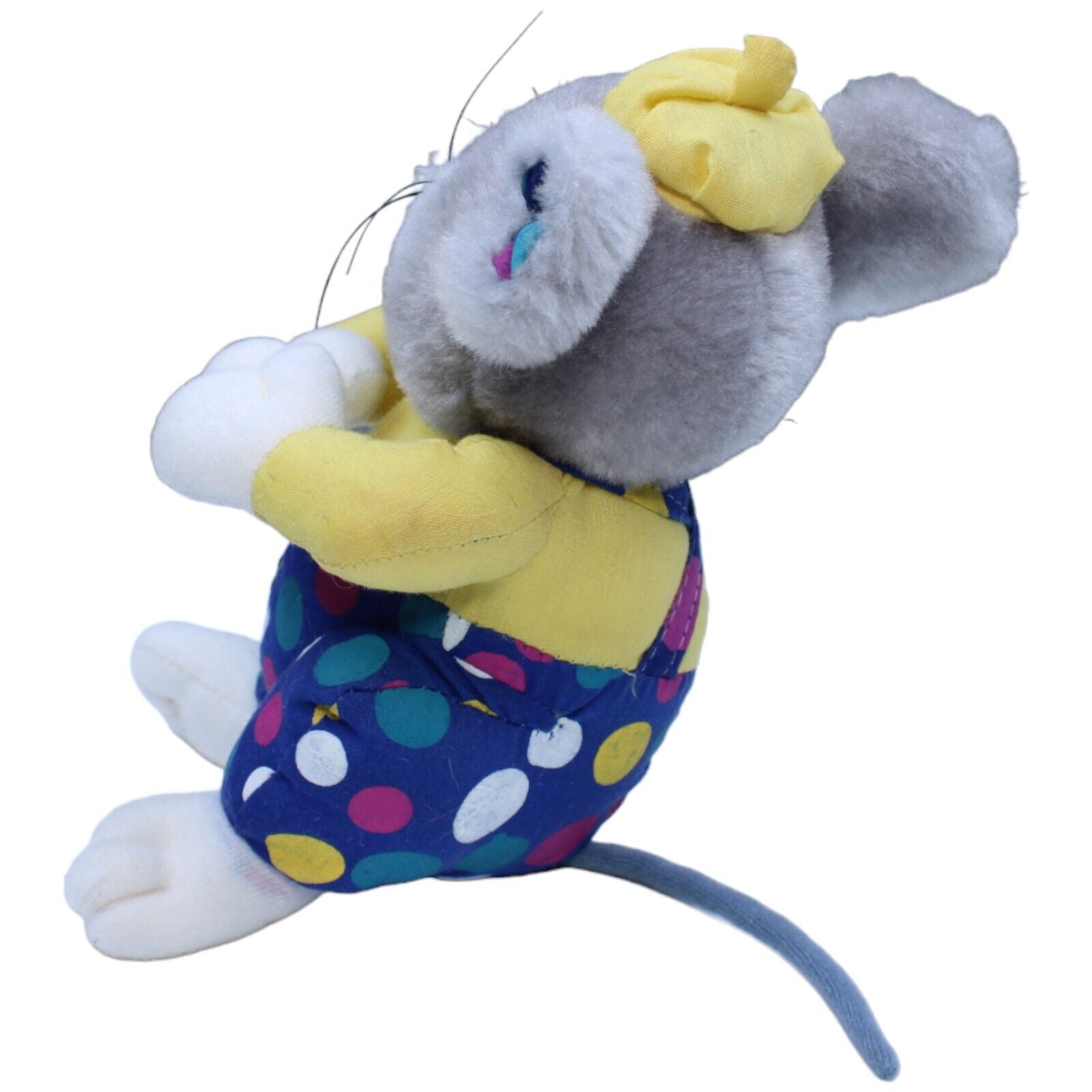 1232033 Uni-Toys Maus, bunt-gepunktet Kuscheltier Kumpel Leo Gebraucht